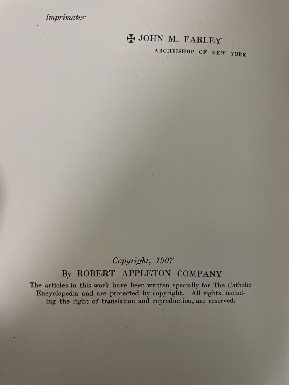 Complete 15 Volume Set – Vintage The Catholic Encyclopedia: Vol I-XV & Index