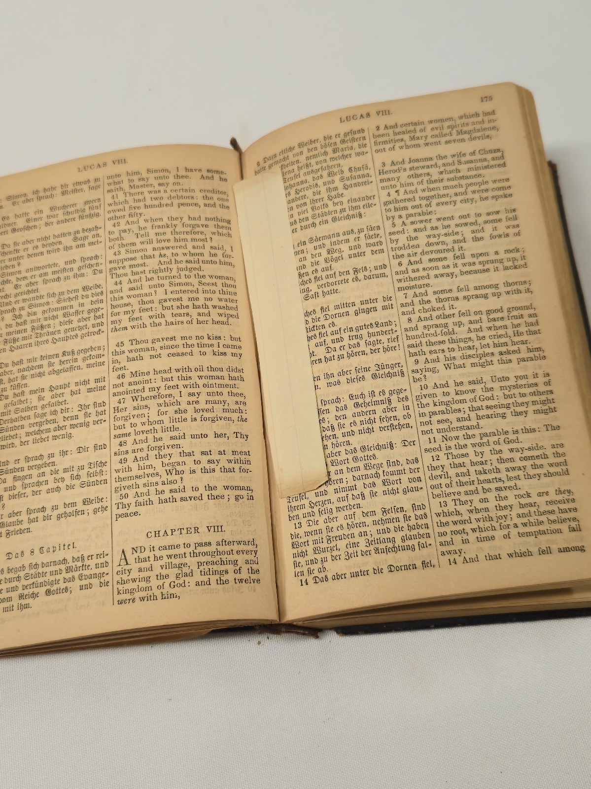 Antique 1882 German & English New Testament of the BIBLE American Bible Society