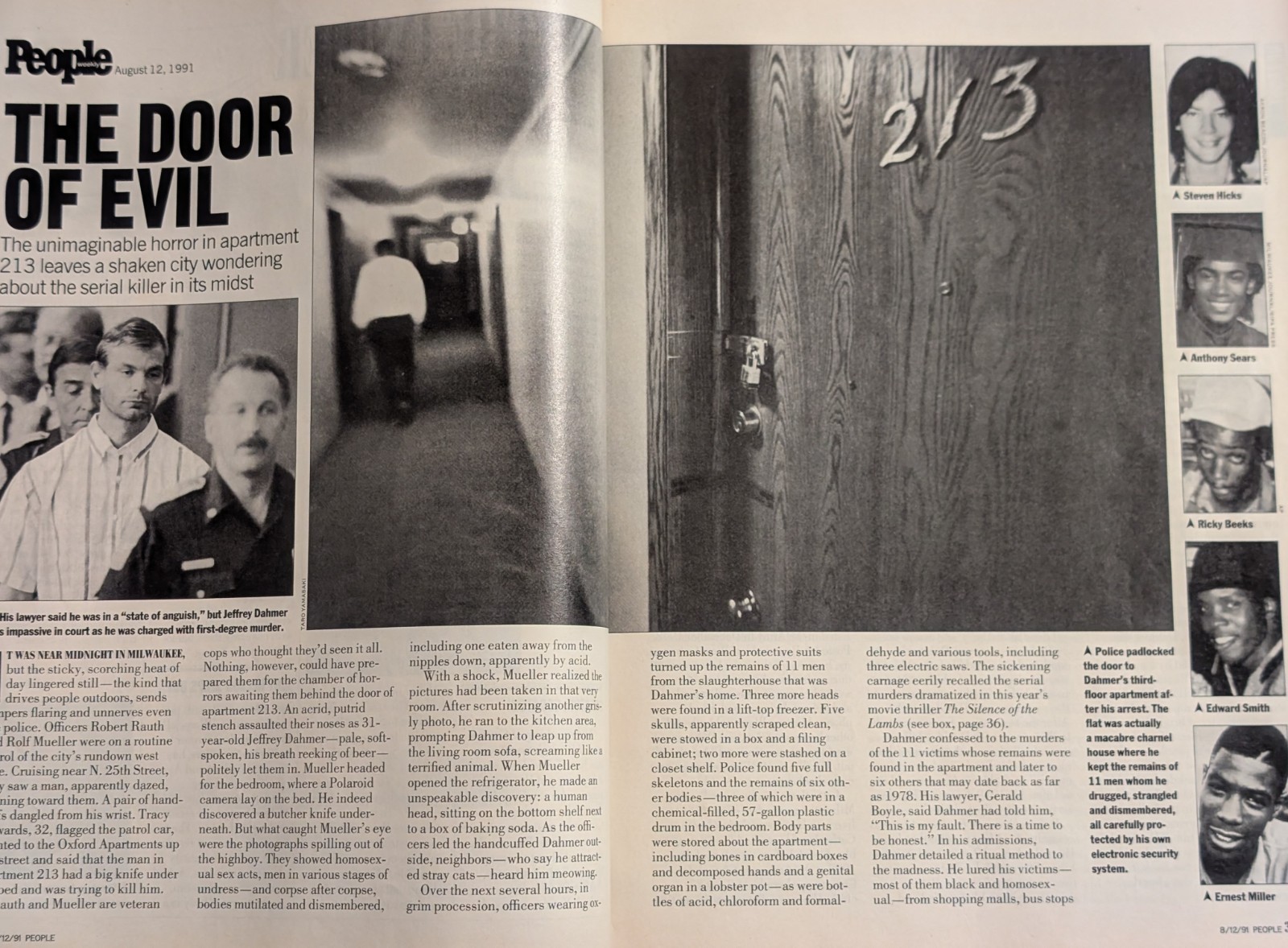 People Weekly Magazine – August 12, 1991 – Jeffrey Dahmer Horror In Milwaukee