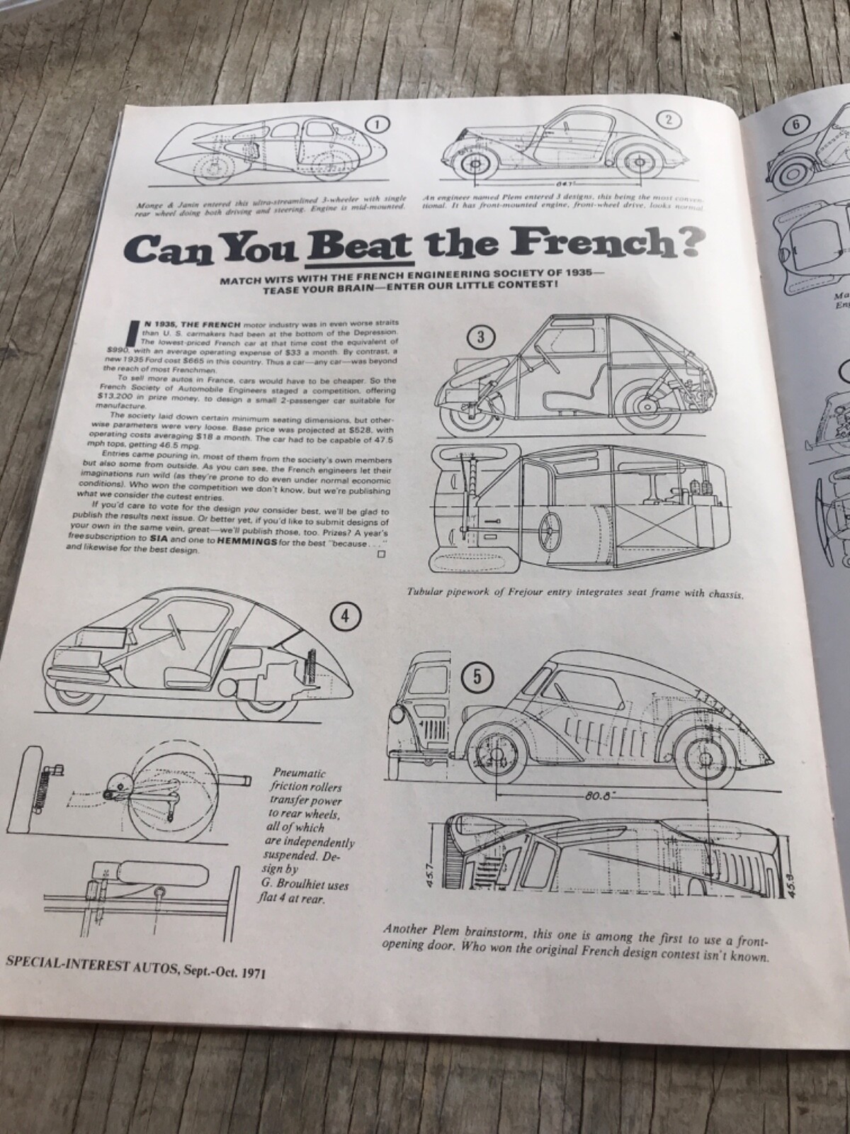 Sept/Oct 1971 Special-Interest Autos Hemmings Motor News Magazine 58 pages
