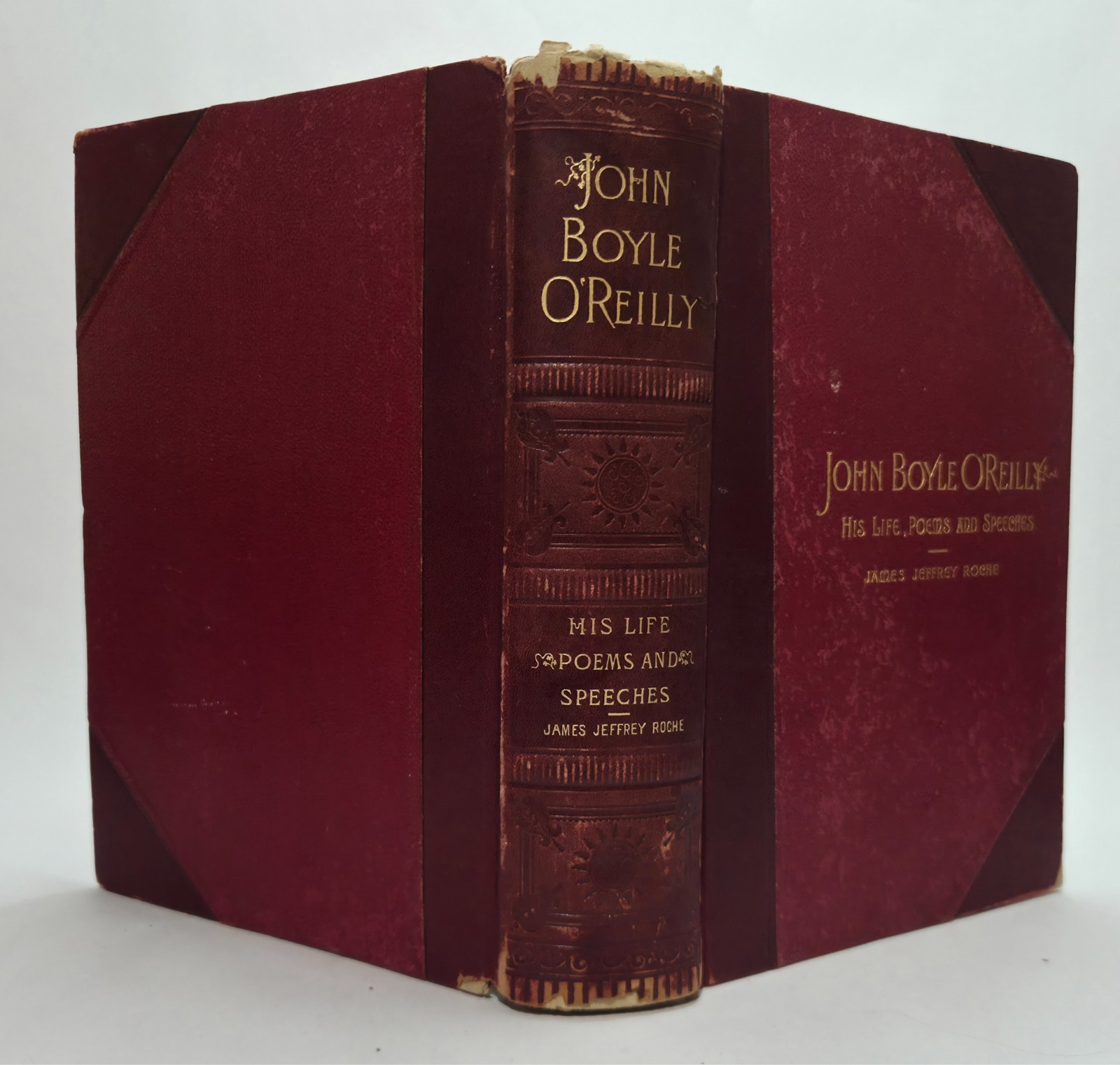 1891 John Boyle O’Reilly His Life Poems and Speeches-Roche-Leather-Antique