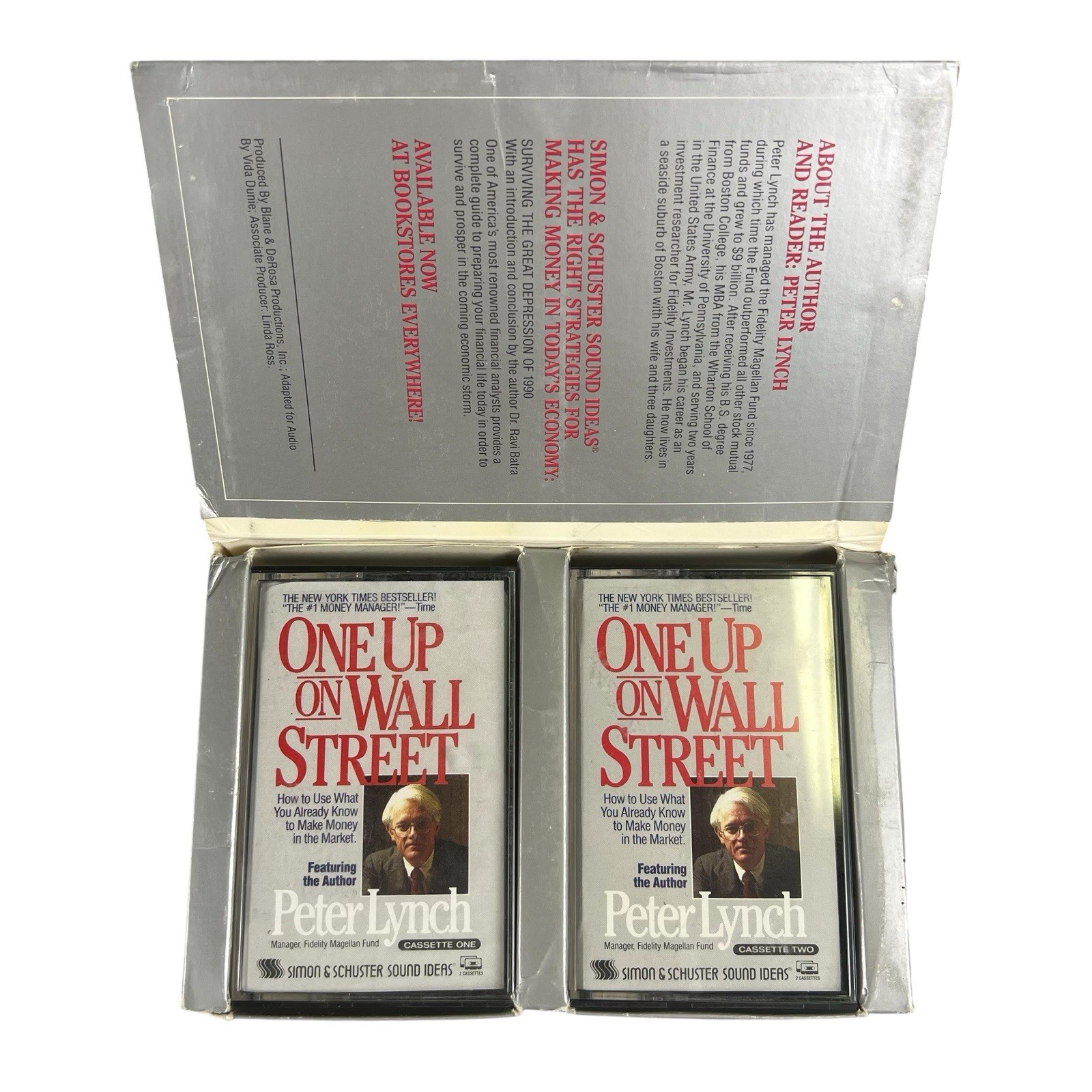 Peter Lynch One Up On Wall Street Audiobook Cassette Tape 2 Set 1989 Rare