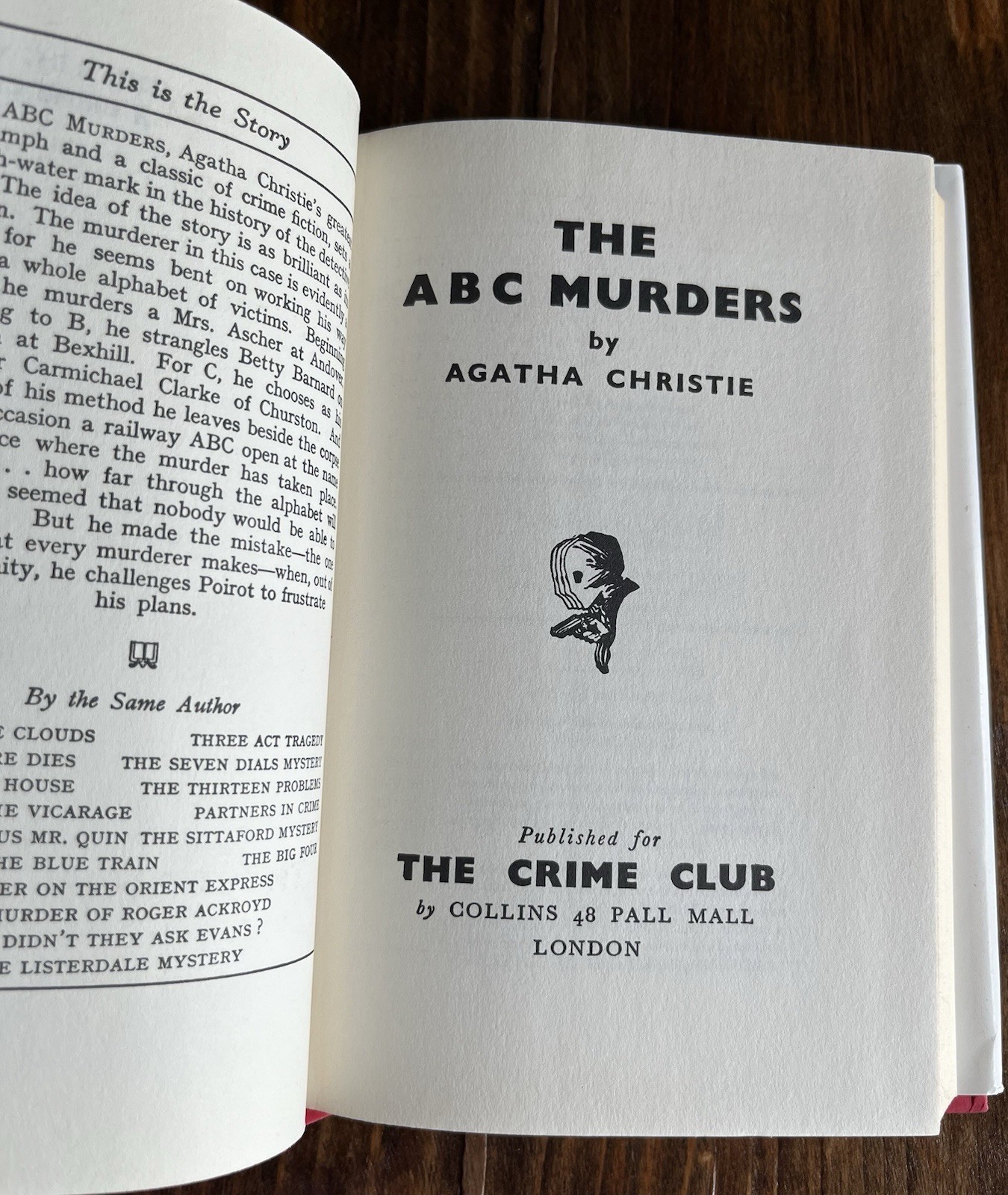 THE ABC MURDERS Agatha Christie Facsimile Of 1936 UK Crime Club Edition Poirot