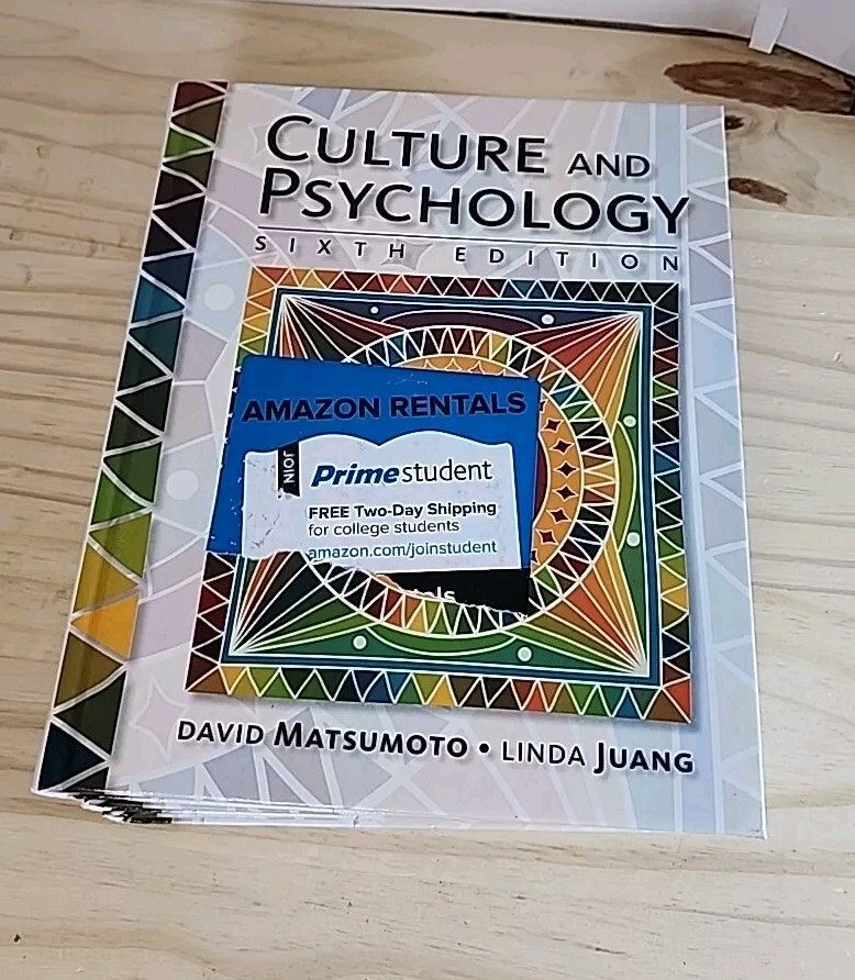 Culture and Psychology by David Matsumoto and Linda Juang (2016, Hardcover)