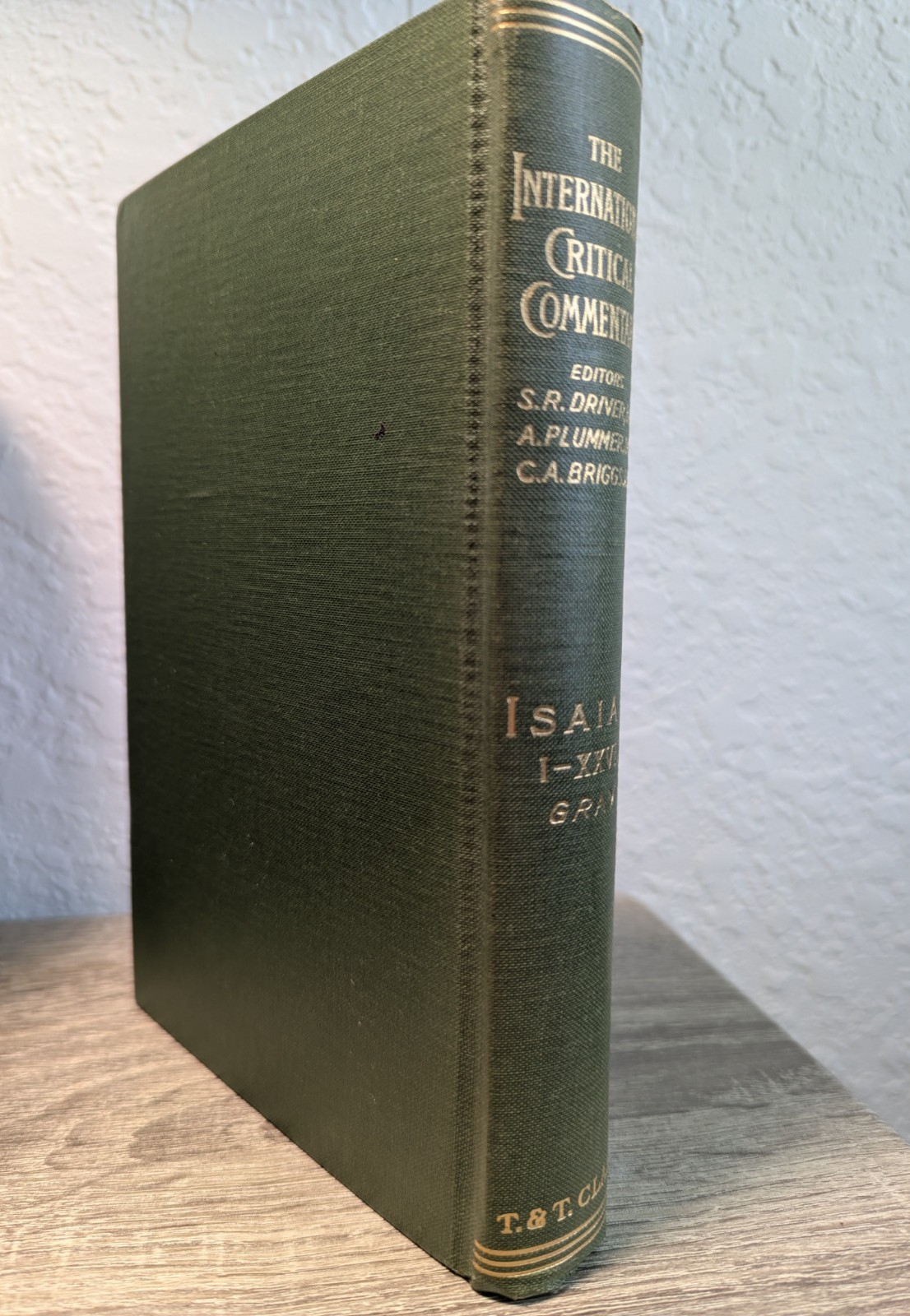 ICC Isaiah I-XXVII George Buchanan Gray 1969 Hardcover T&T Clark Commentary
