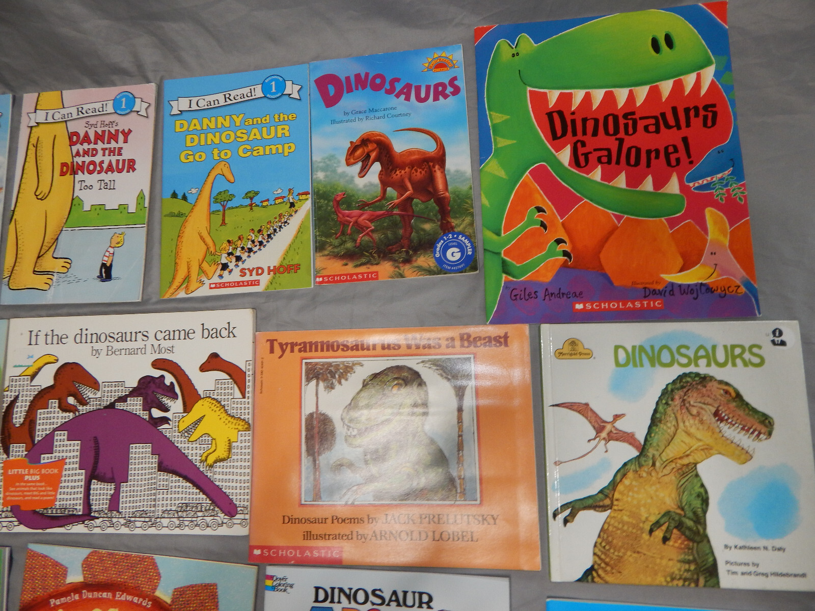16 kids books DINOSAURS THEMED bulk lot danny crunch munch train galore t-rex