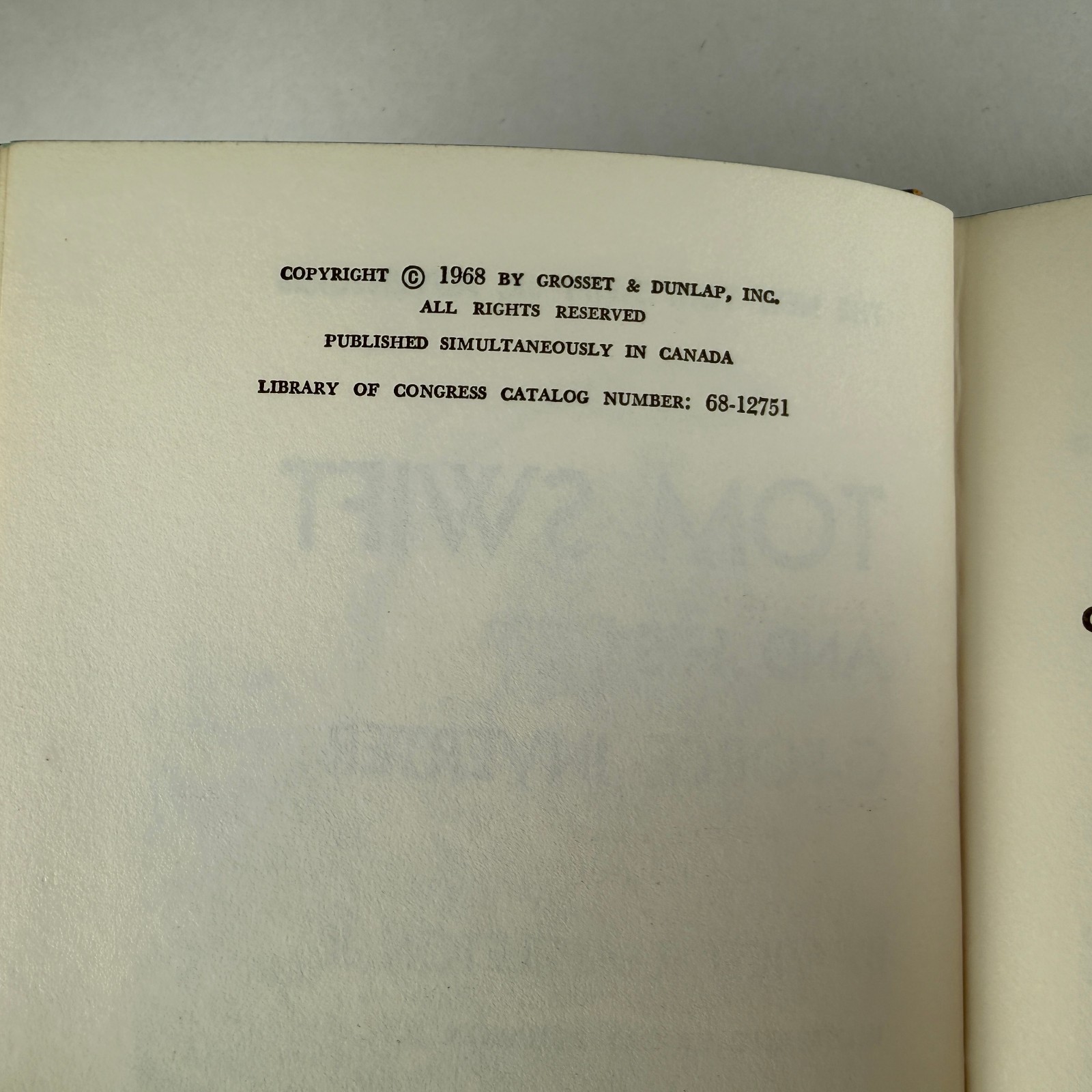 TOM SWIFT G-Force Inverter 1968 Hardcover Retro Sci-Fi Adventure Book 30 Vintage
