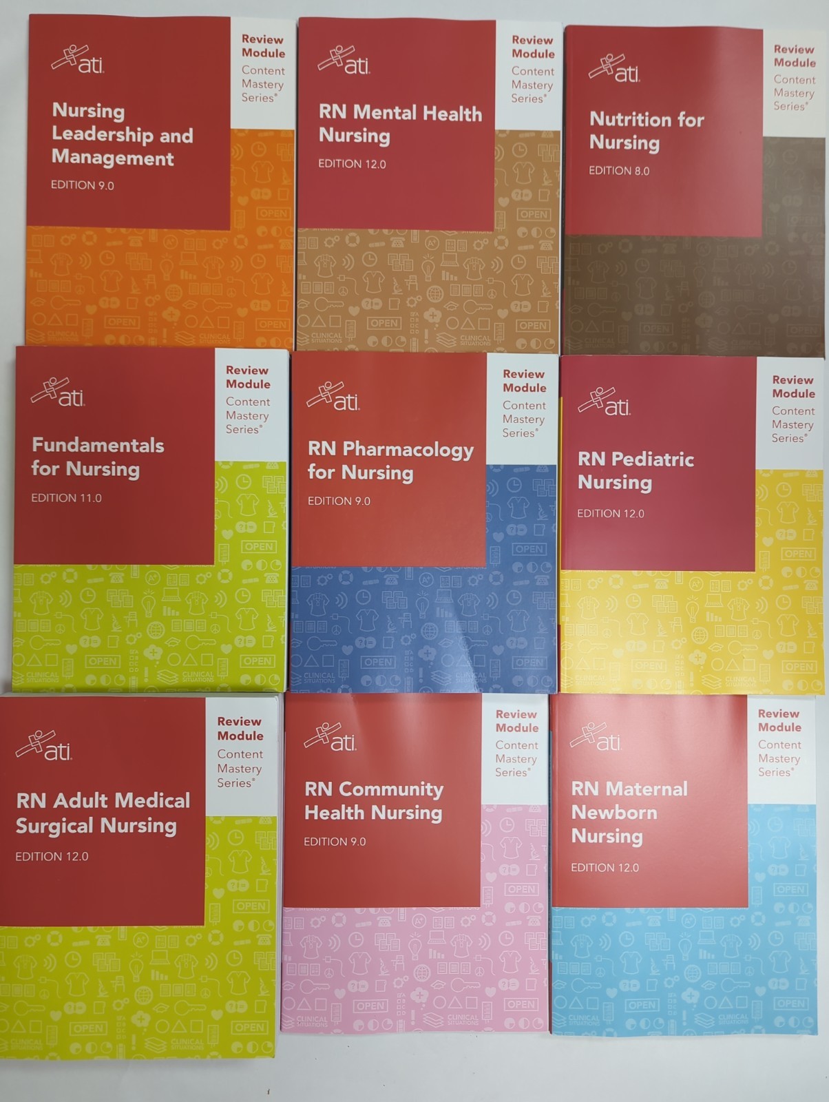 ATI RN Nursing Review Modules, Content Mastery Series, SET OF 9 TPRN6 2026