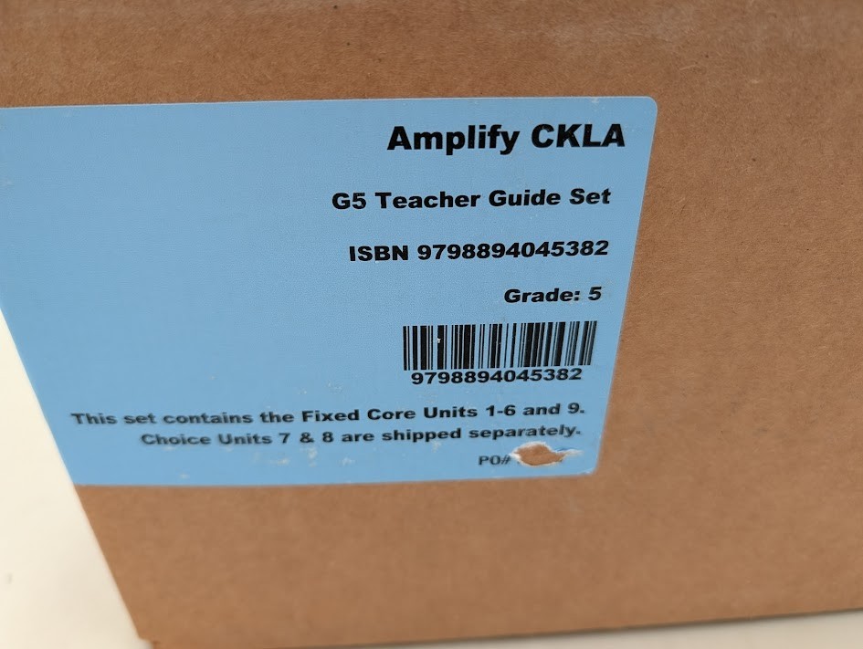 AMPLIFY G5 Teacher Guide Set Units 1-6 and, Cursive Activity Book