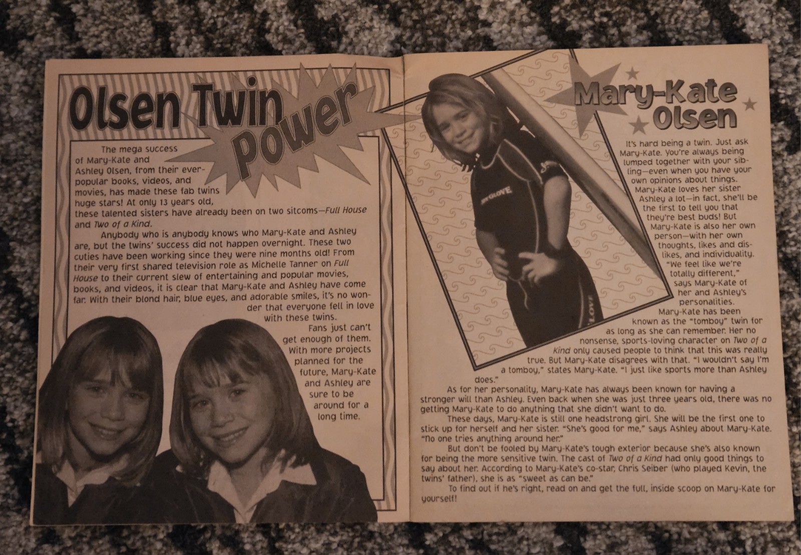 Mary Kate & Ashley Olsen Twins Flip Book 1999 Which One Is Which 90s Y2K
