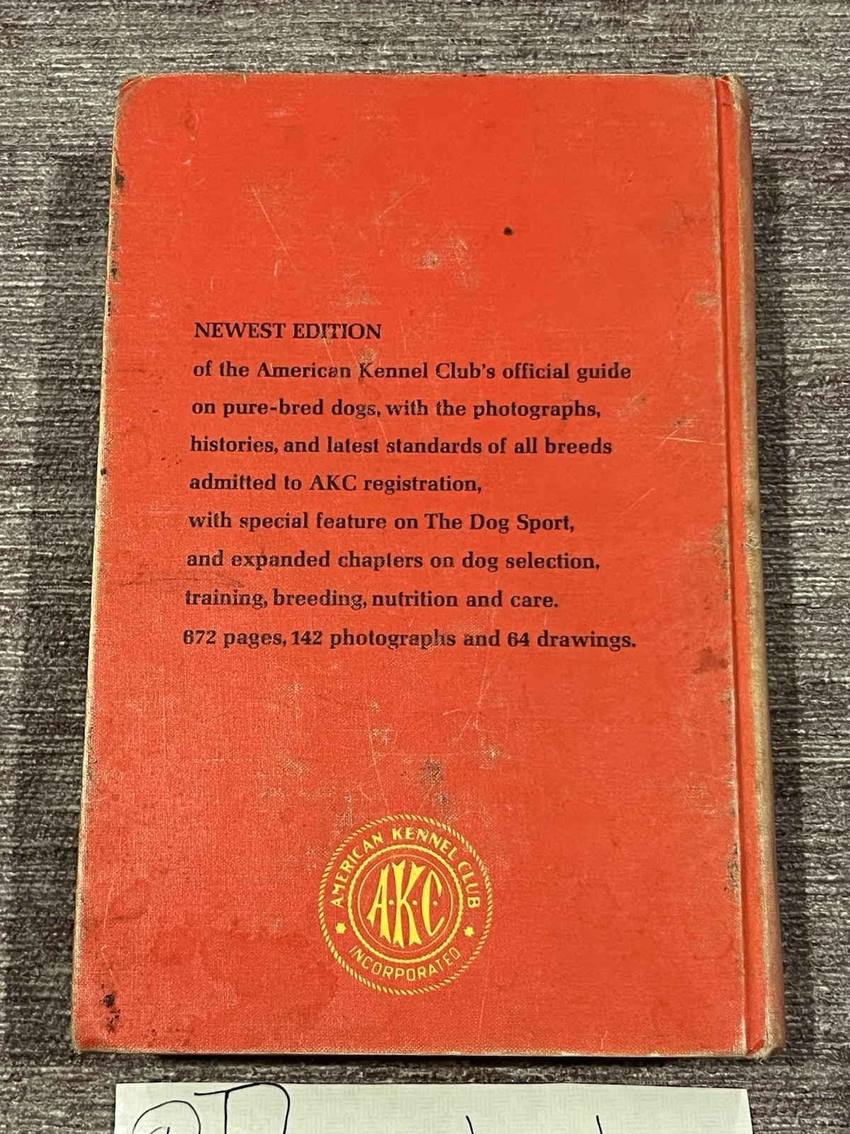 Akc The Complete Dog Book 1975 Edition Hardcover￼672 Pages 142 Photos Acceptable
