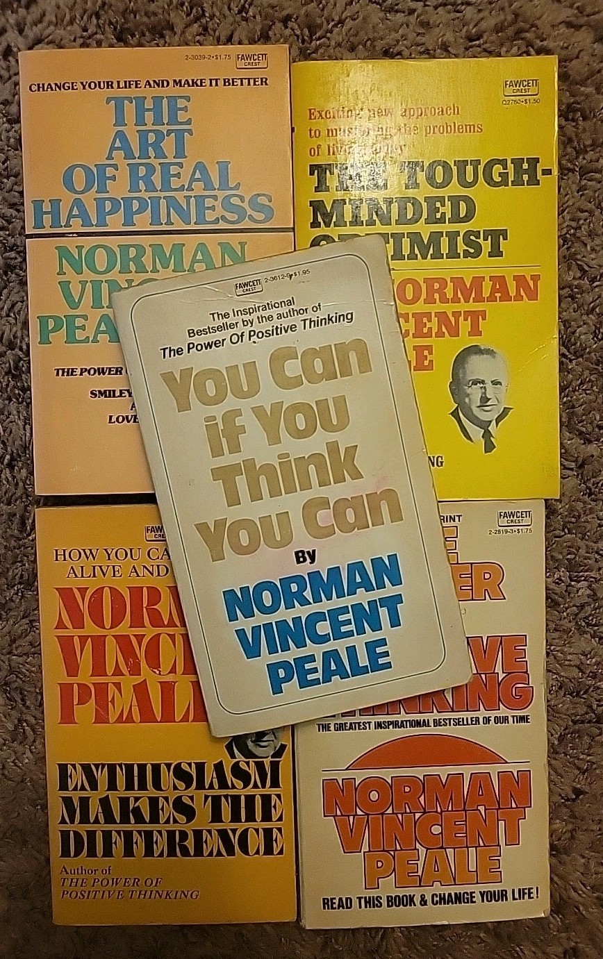 5 Vintage Norman Vincent Peale Paperback Book Lot The Art Tough Minded Power Can