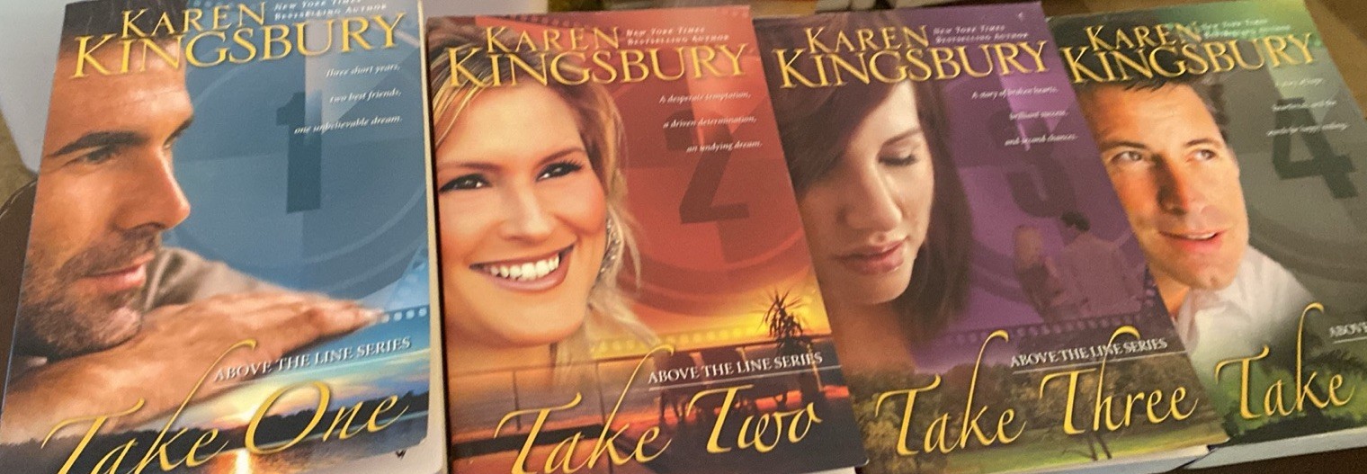 Karen Kingsbury Above the Line Series Lot 4 Books Take One Two Three Four