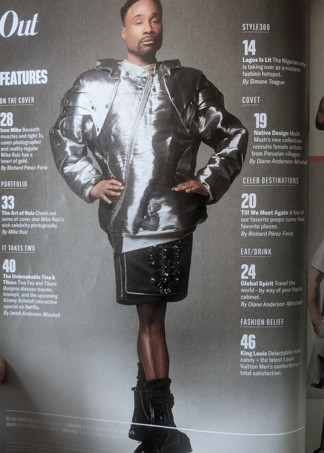 Three 2019-2020 Out Magazines Tina Fey Mike Ruiz Chella Man Janet Mock
