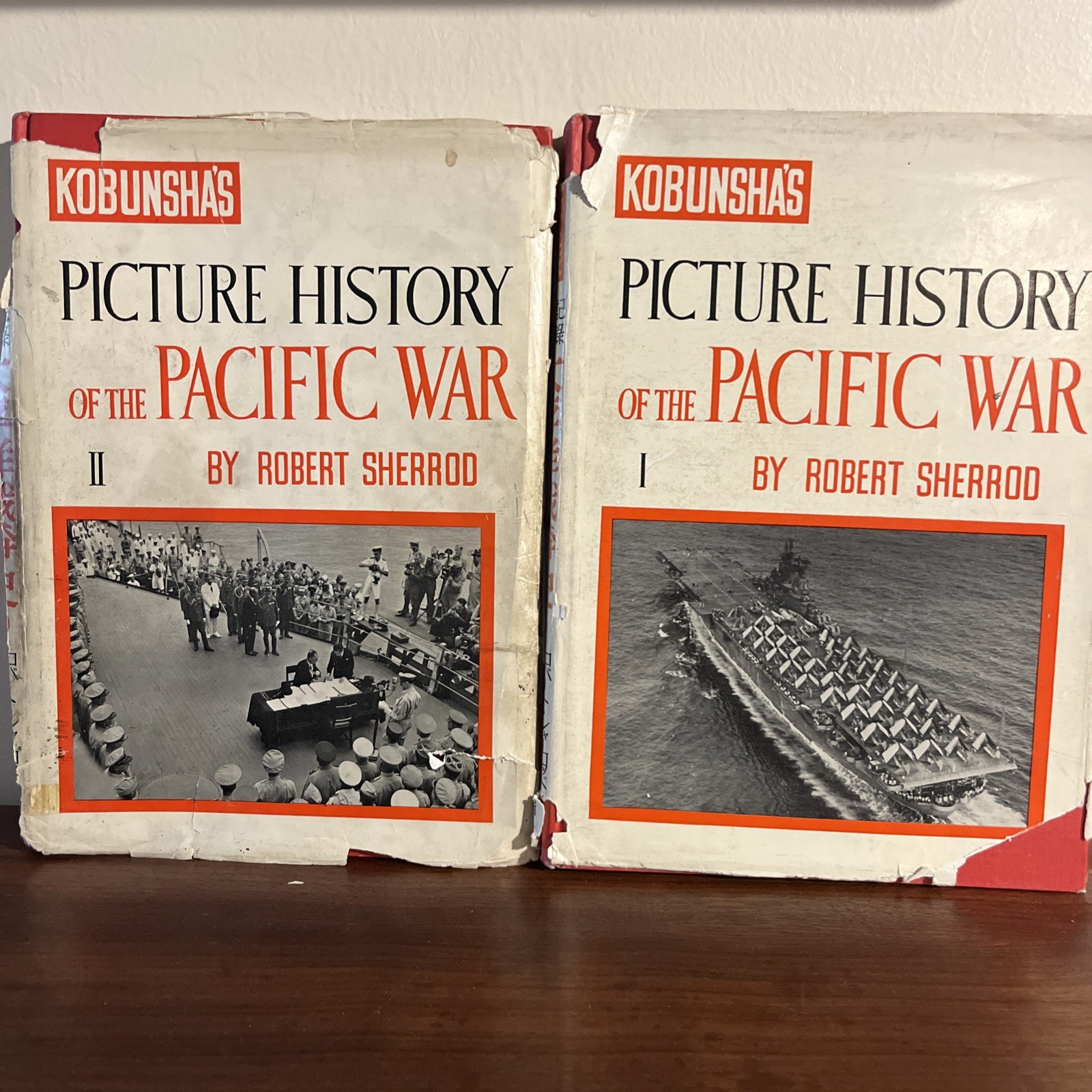 “Kobunsha’s Picture History of the Pacific War” WWII By Robert Sherrod 2 Volumes