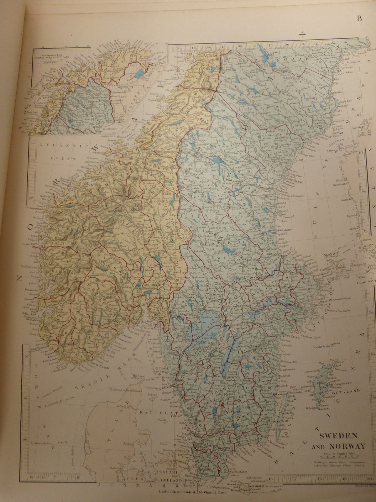 1885 – Stanford’s London Atlas of Universal Geography – 44 Colour Maps -Large HB