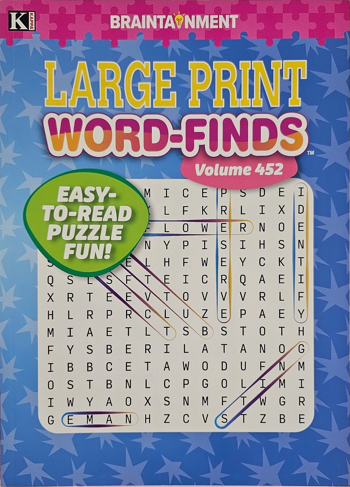 4 Large Print Word-Finds Puzzle Books Kappa Games Vol #451-454 ~ Search,Hunt