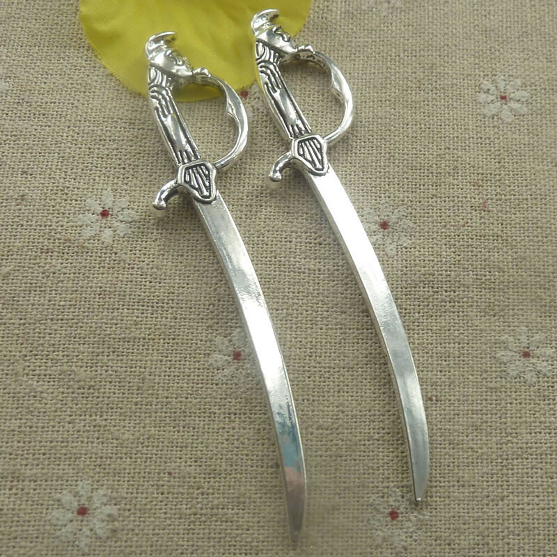 Free Ship 18 pcs tibetan silver knife bookmarks 92x16x4mm L-4481