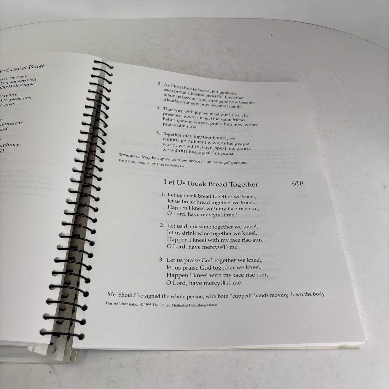 Hymns for Signing American Sign Language Spiral Bound Hymnal
