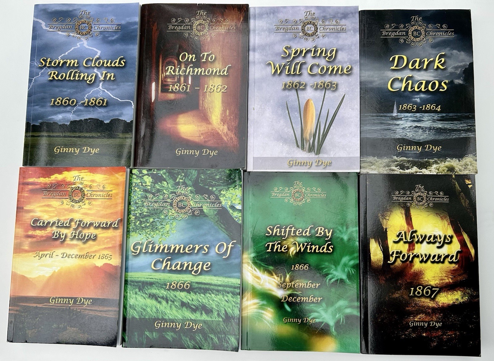 THE BREGDAN CHRONICLES by Ginny Dye Book Lot of 8 #1-4 6-9 PB Civil War