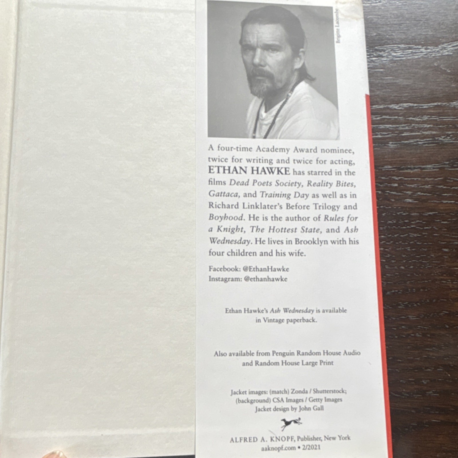 A Bright Ray of Darkness by Ethan Hawke Hardcover 2021 Fiction Alfred A. Knopf