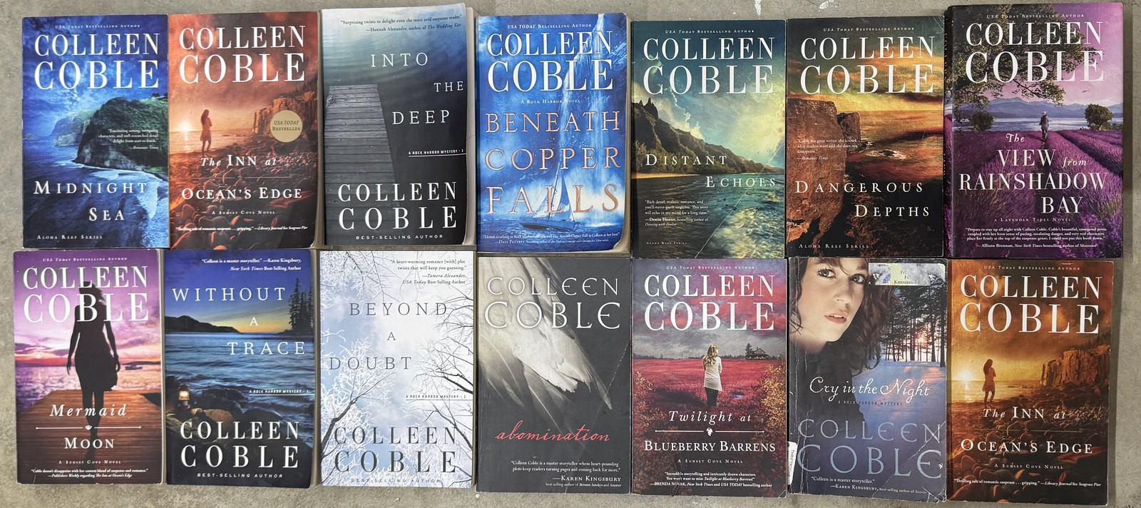 Complete Set ROCK HARBOR MYSTERY 1-6 Aloha Reef Colleen Coble 1-3 Lot 13