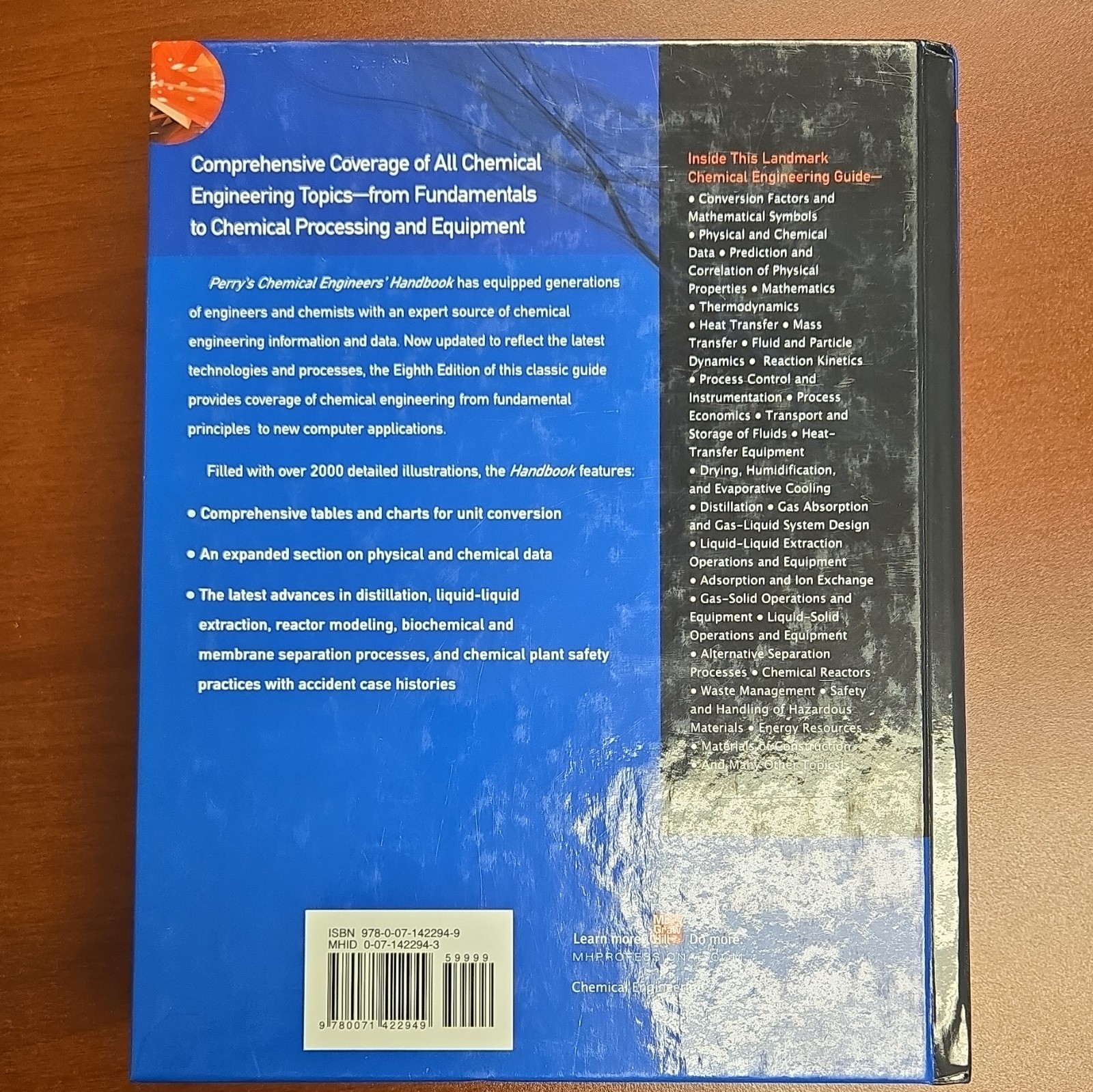 Perry’s Chemical Engineers’ Handbook 8th Ed Hardcover 2008 Green/Perry