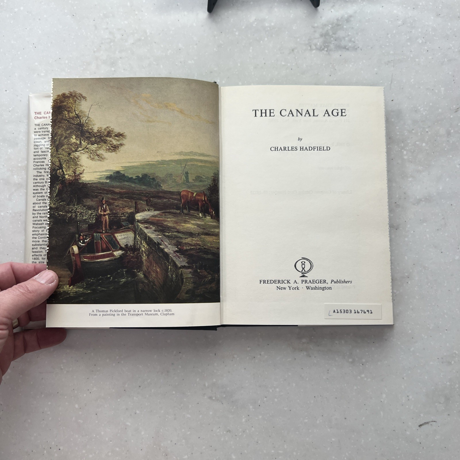 Charles Hadfield | The Canal Age | 1968 Hardcover Dust Jacket Ex-Library