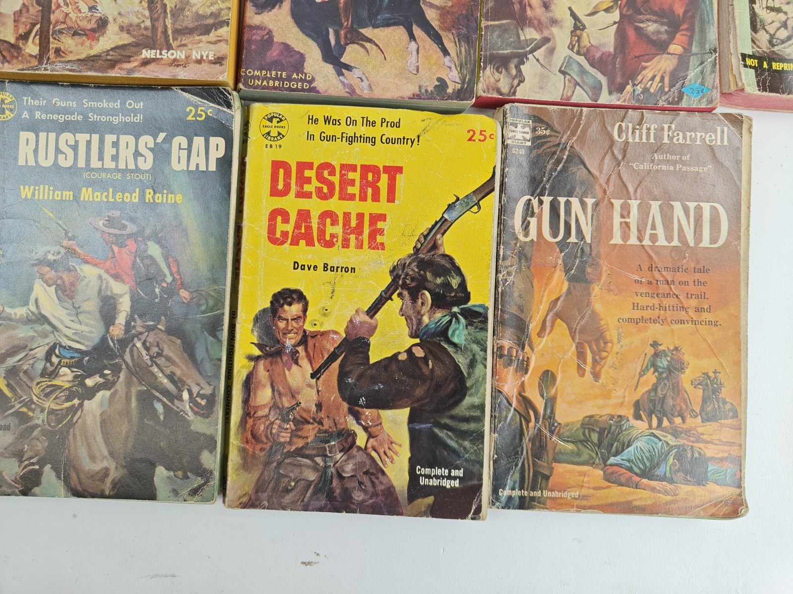 VTG Mixed Publisher Western Paperback Book Lot of 14 Wells, Ward, Short, Etc