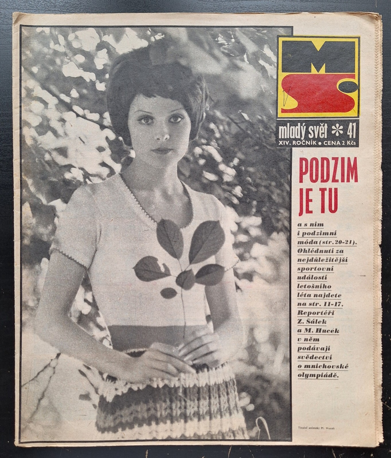 KAJA SAUDEK – COMIC LIPS TULLIAN No. 38, CZECH MAGAZINE MLADY SVET, No. 41/1972