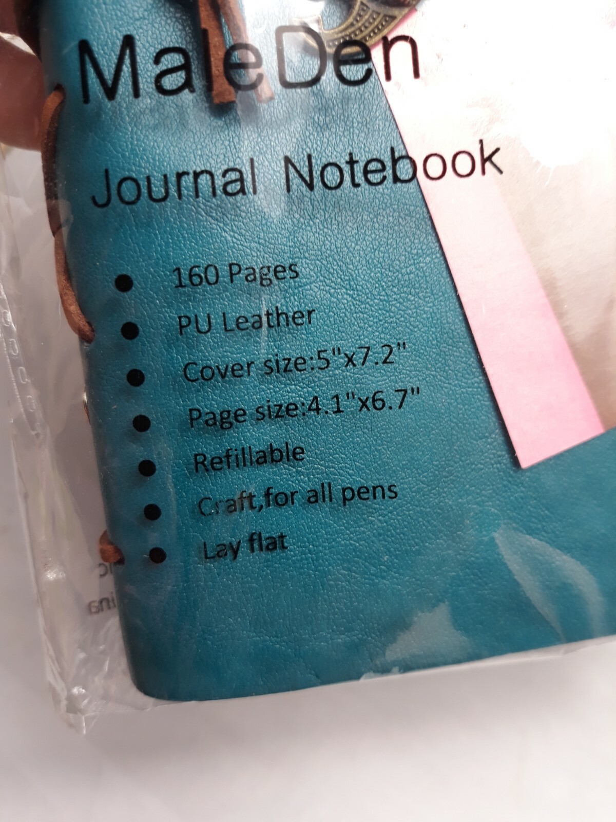 Male Den Green PU Leather Journal Notebook 5×7.2″ 160 pages
