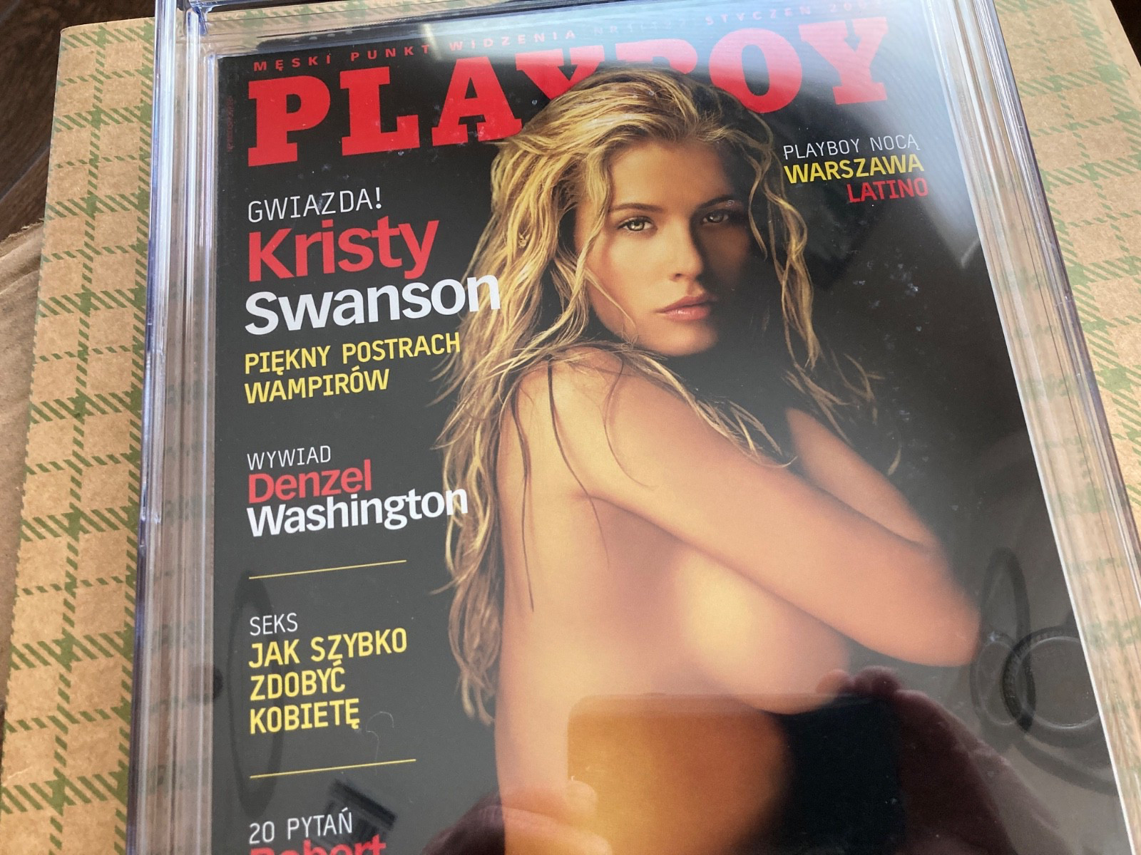 CGC Playboy POLISH JANUARY 2003 Kristy Swanson PLAYBOY POLISH CGC 8.5