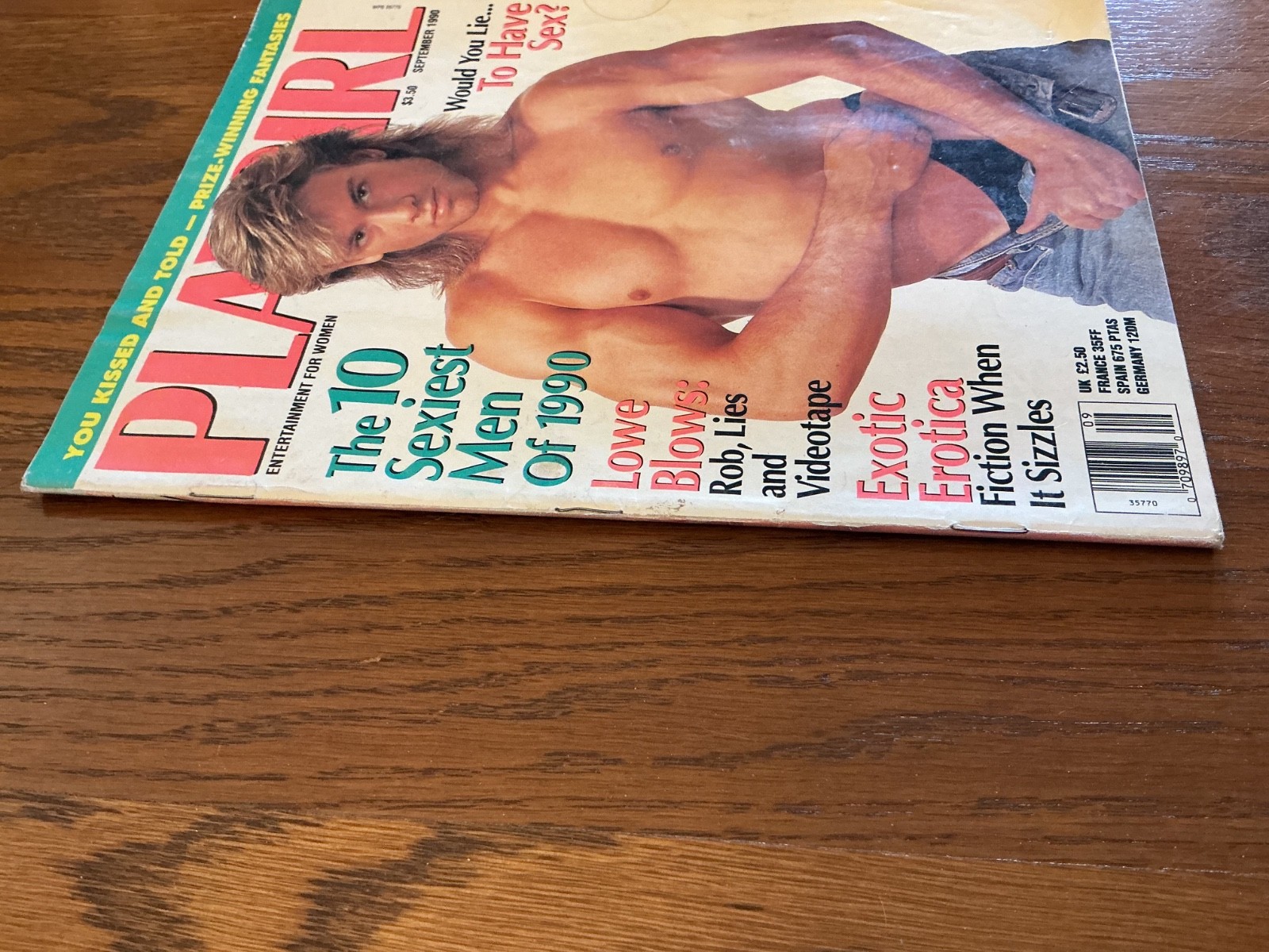 1990 September PLAYGIRL MAGAZINE Centerfold Intact