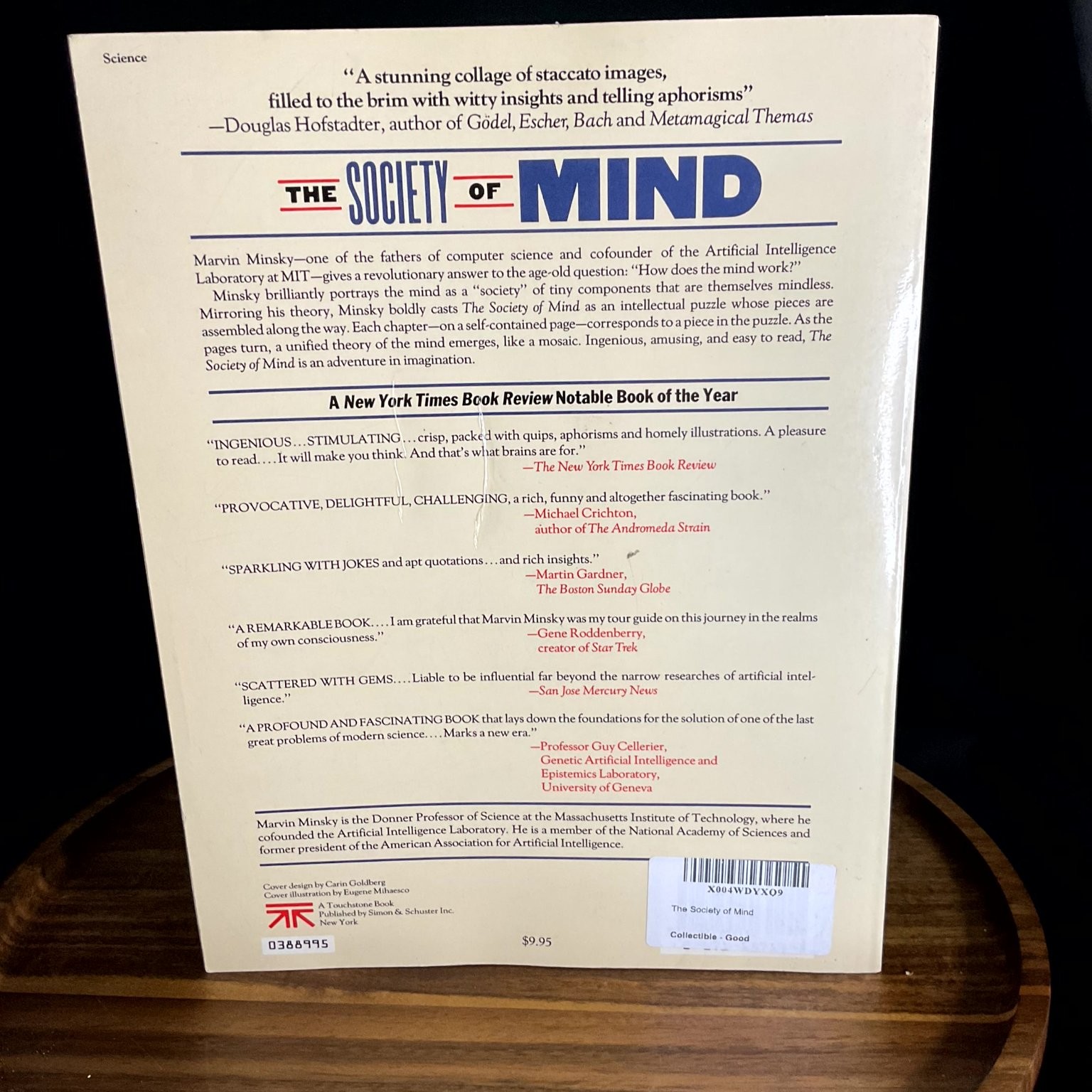 The Society of Mind Marvin Minsky First Touchstone 1988 AI Cognitive Science