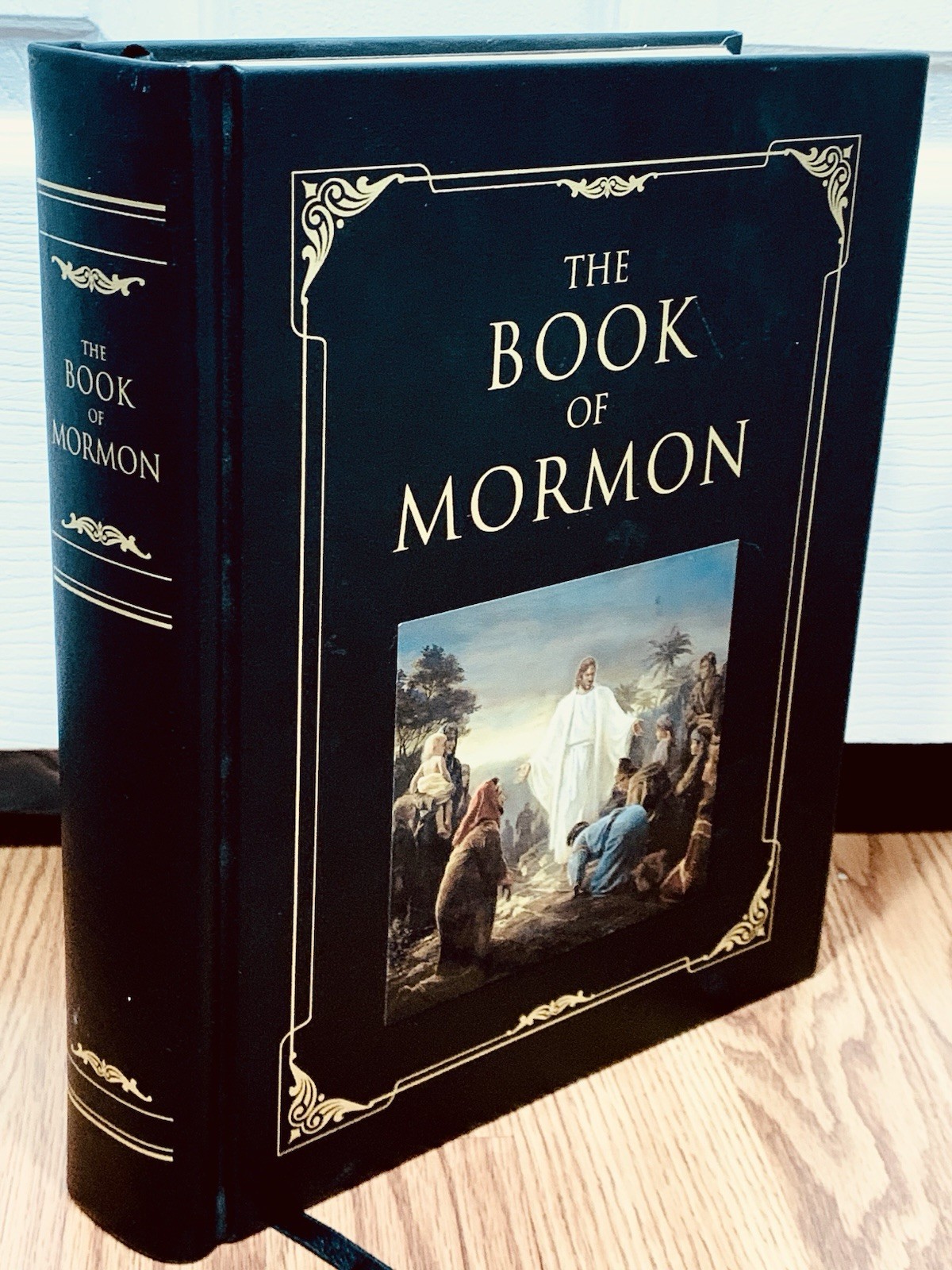2003 LEATHER EXTRA LARGE Book of Mormon LDS 11 x 9.5 inches Covenant Heritage Ed