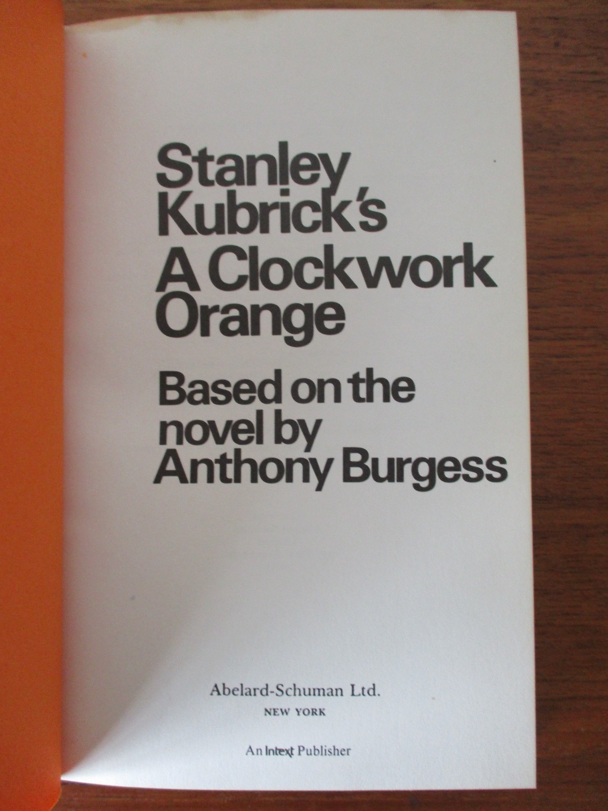 Stanley Kubrick’s Clockwork Orange (Hardcover, 1972) Abelard-Schuman