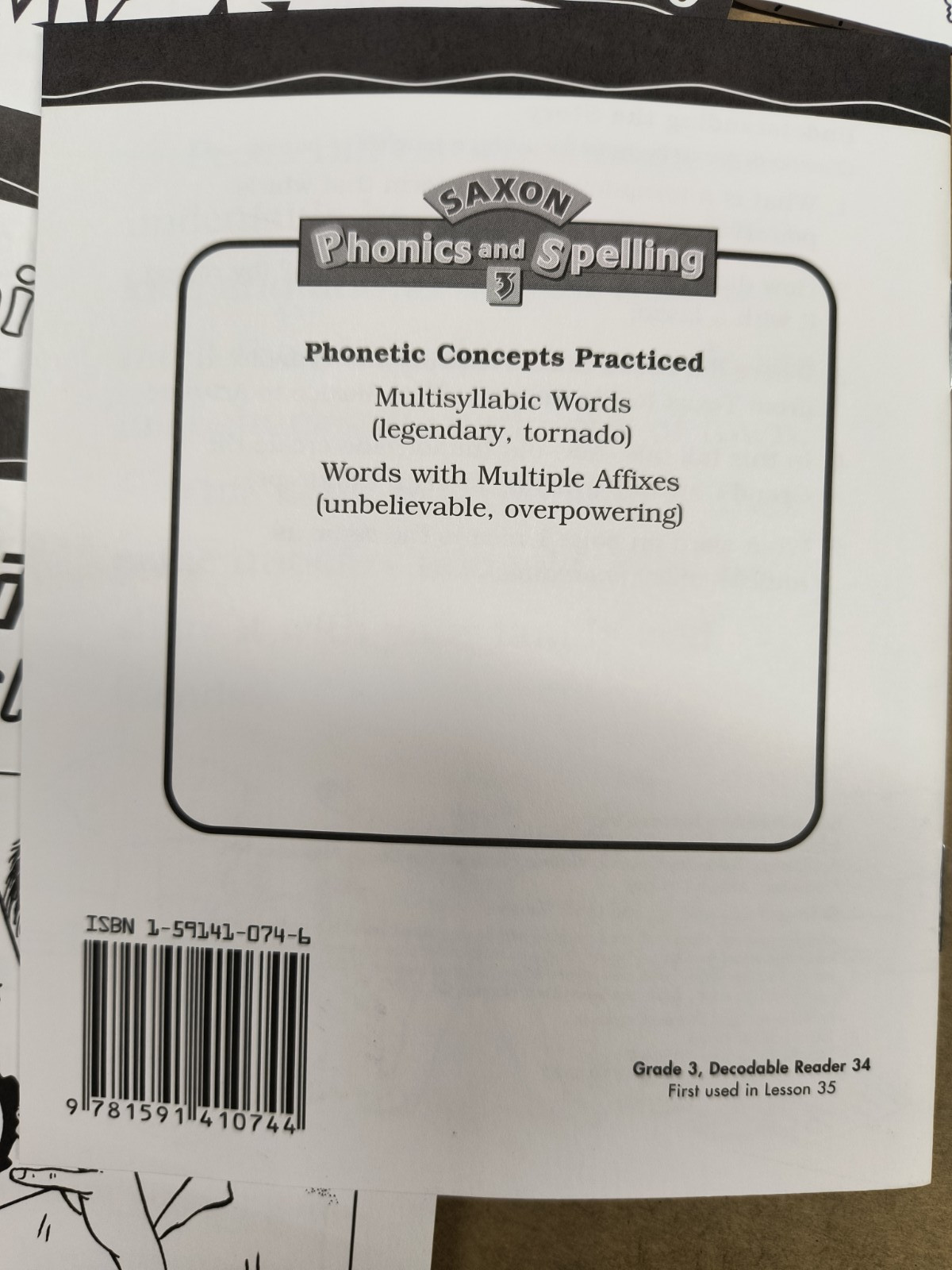 Saxon Phonics & Spelling Grade 3 B&W Decodable Readers 35 Book Set ELA