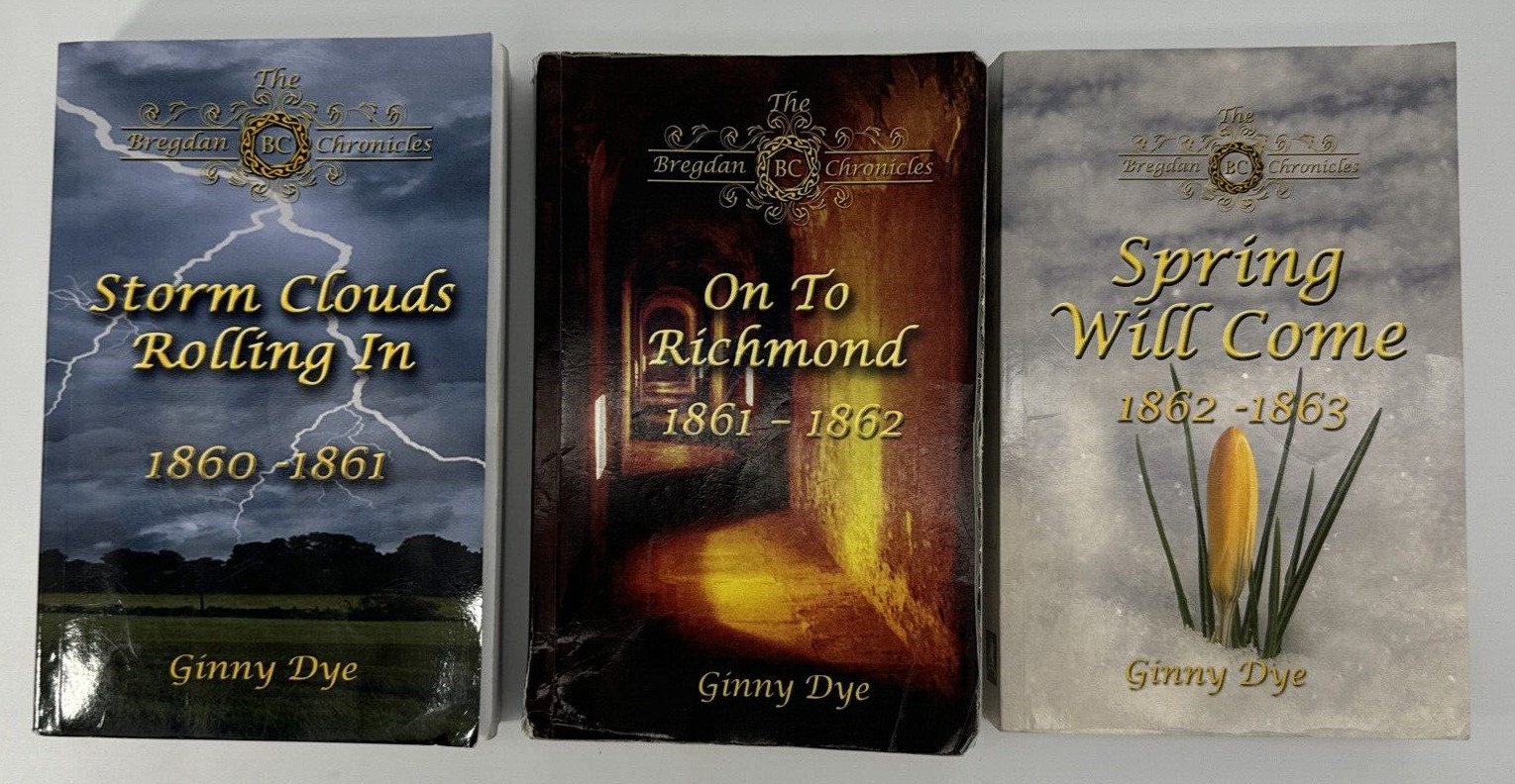 Lot of 3 “The Bregdan Chronicles” Volumes 1-3, Ginny Dye, Years 1860-1863 PB