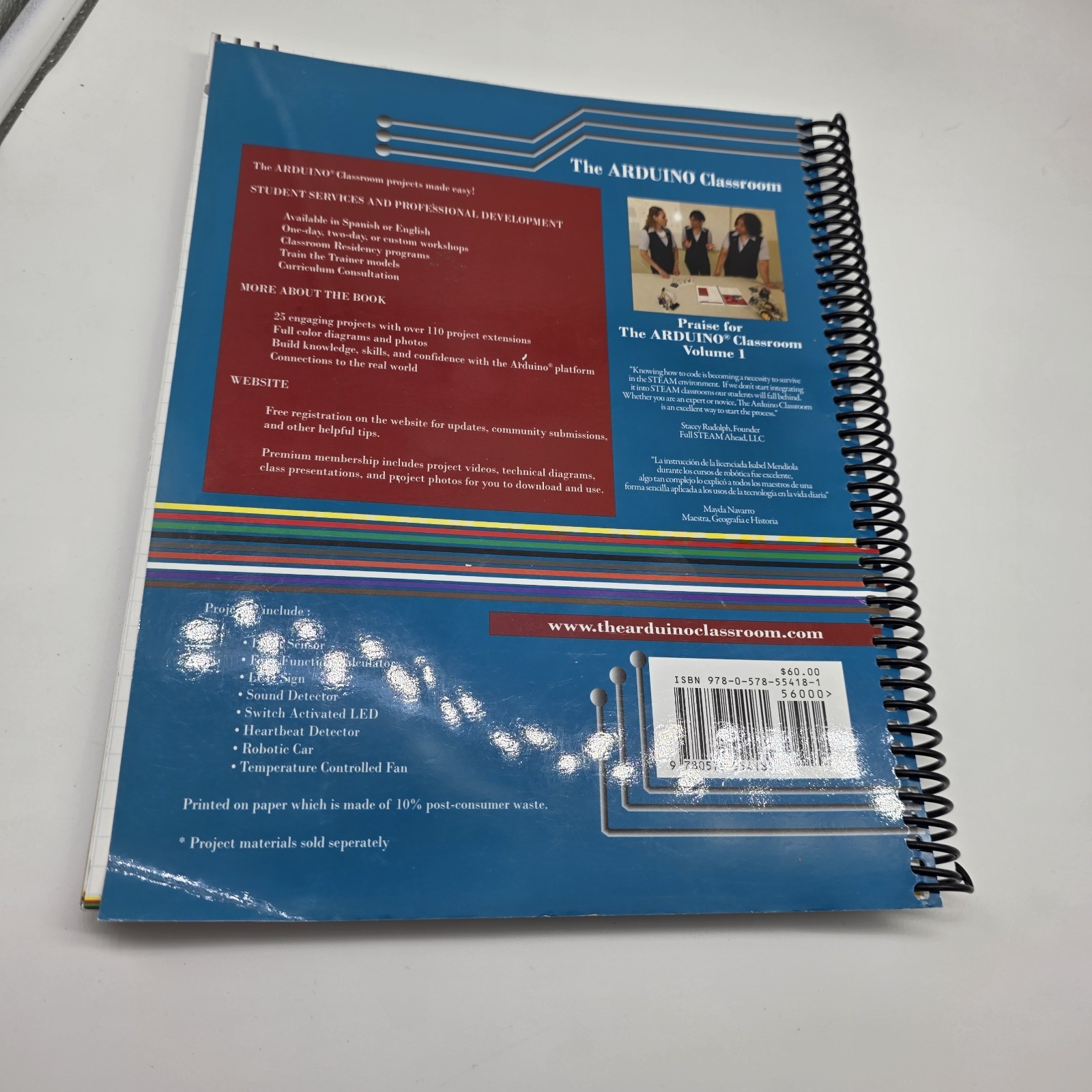 The Arduino Classroom STEAM Edition Vol 1 Spiral Bound – Rare STEAM STEM 📕