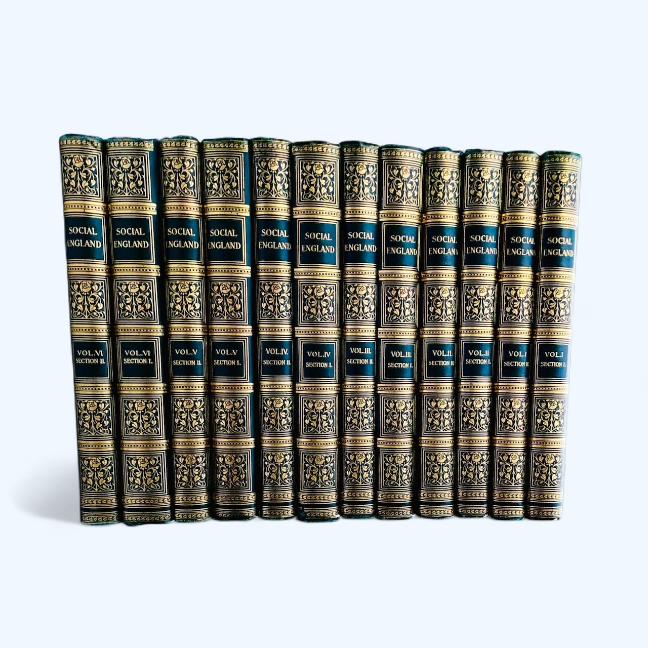 1901 Illustrated Edition “Social England” 12 Antique Books Cassel Fine Binding