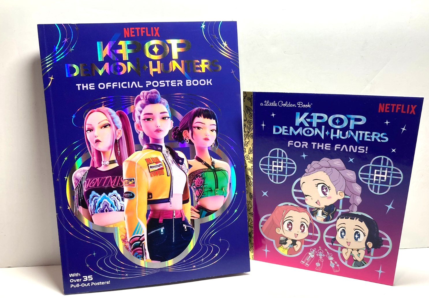 KPop Demon Hunters Little Golden Book For the Fans and Poster Book 35 posters