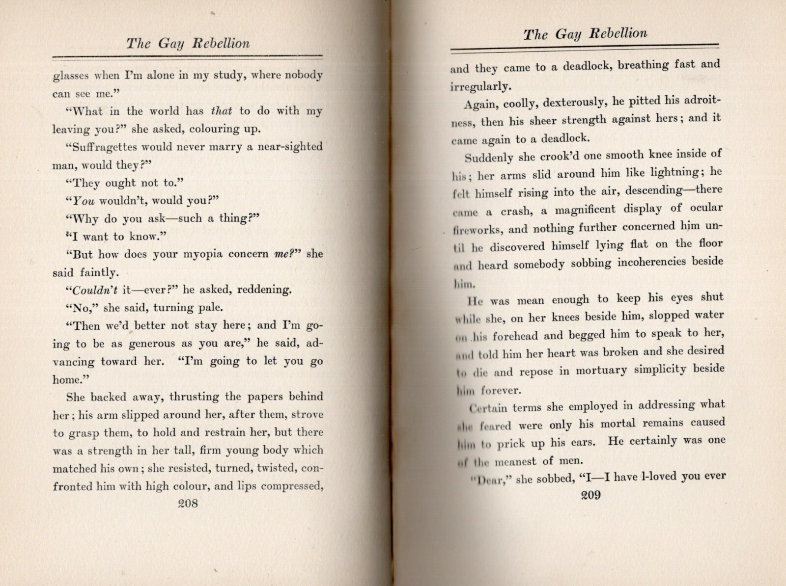 C1913 THE GAY REBELLION Robert W. Chambers 299 pages of Light, enjoyable reading