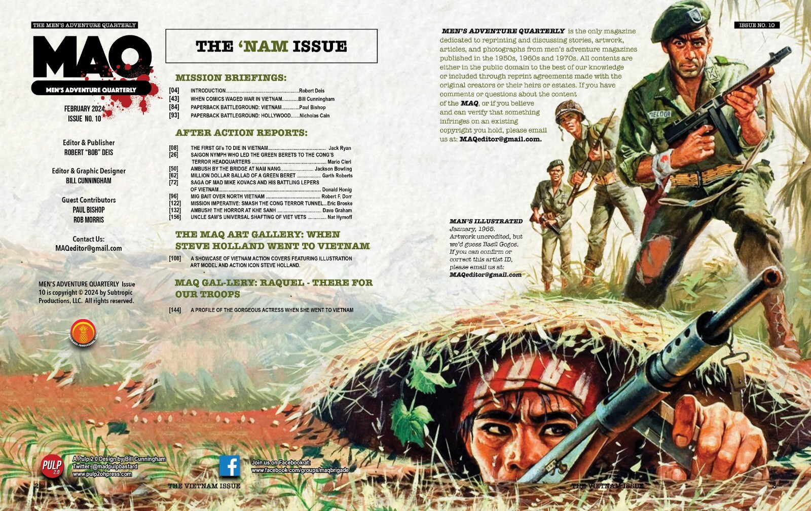 MEN’S ADVENTURE QUARTERLY #10, the Vietnam War Issue, full color edition