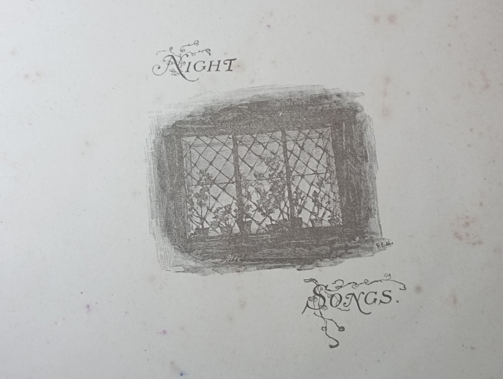 1888 Night Songs and Sketches Edith Nesbit Robert Mack Victorian Gothic Poetry