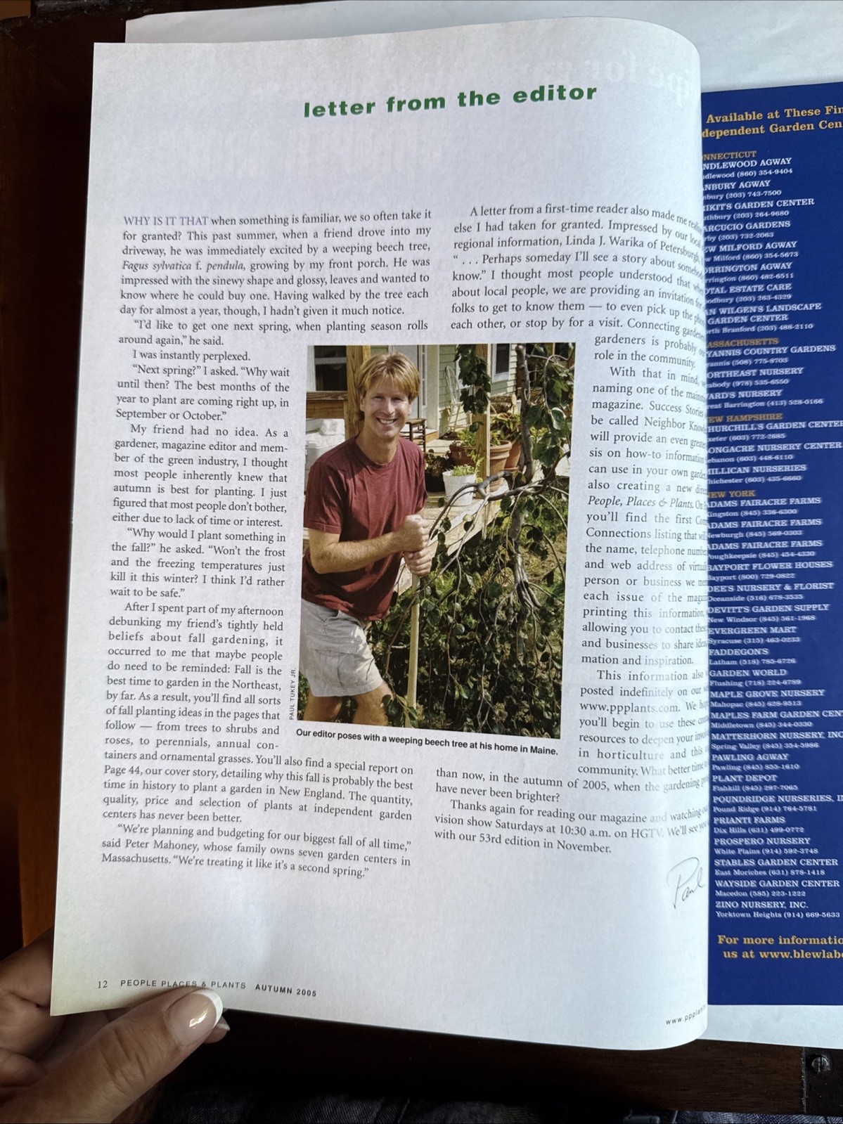 PEOPLE PLACES PLANTS – New England & New York Garden Magazine Autumn 2005 112 Pg