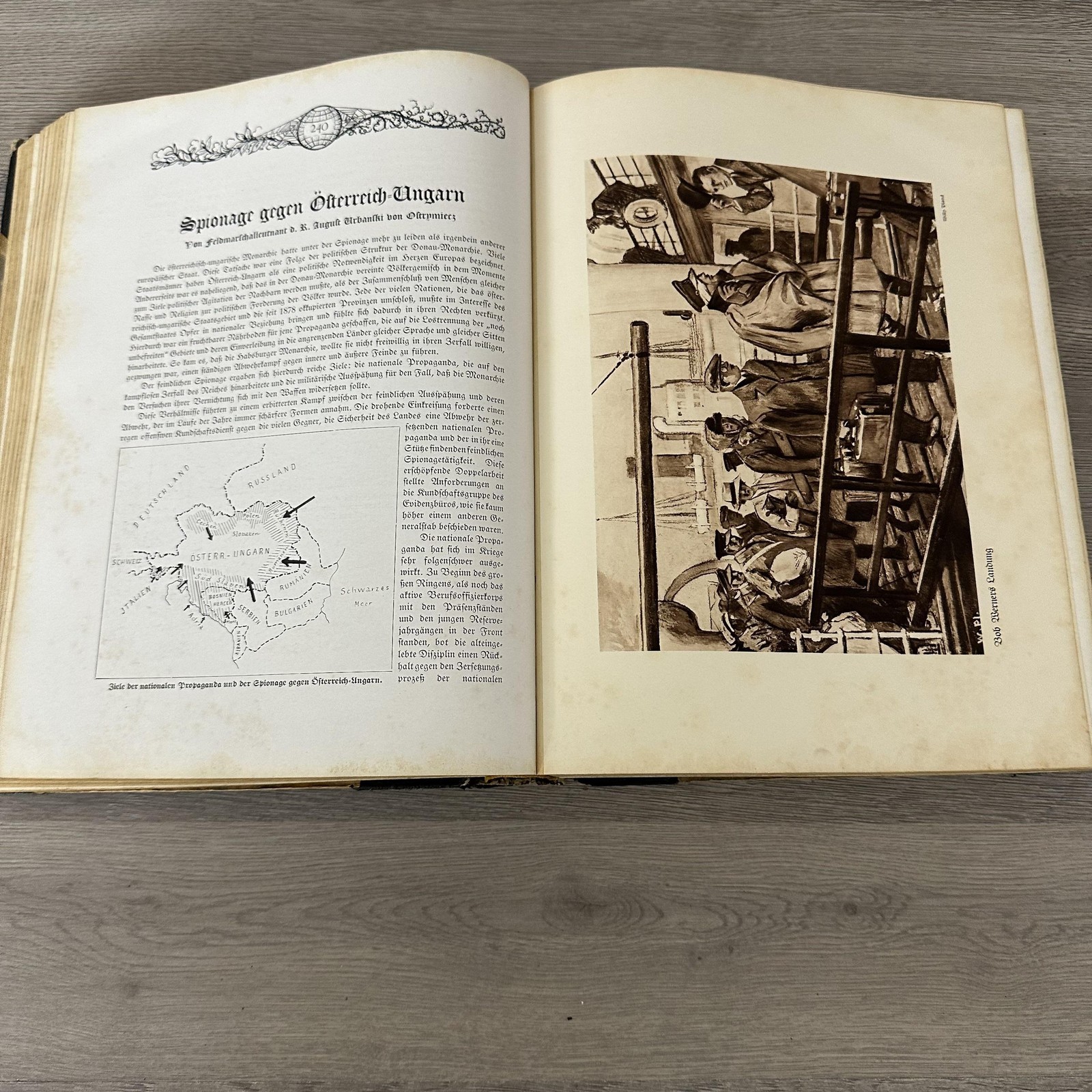 Vintage Die Weltkriegsspionage Hardcover 1921 Germany WWI Espionage Illustrated