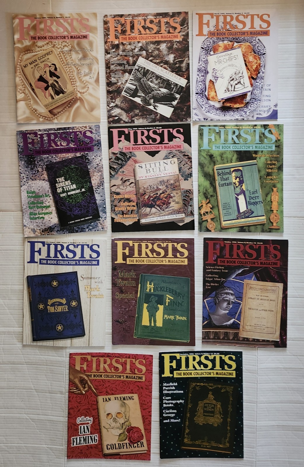 Firsts The Book Collector’s Magazine Jan-Dec 1998 Complete Set Of 11 Vintage