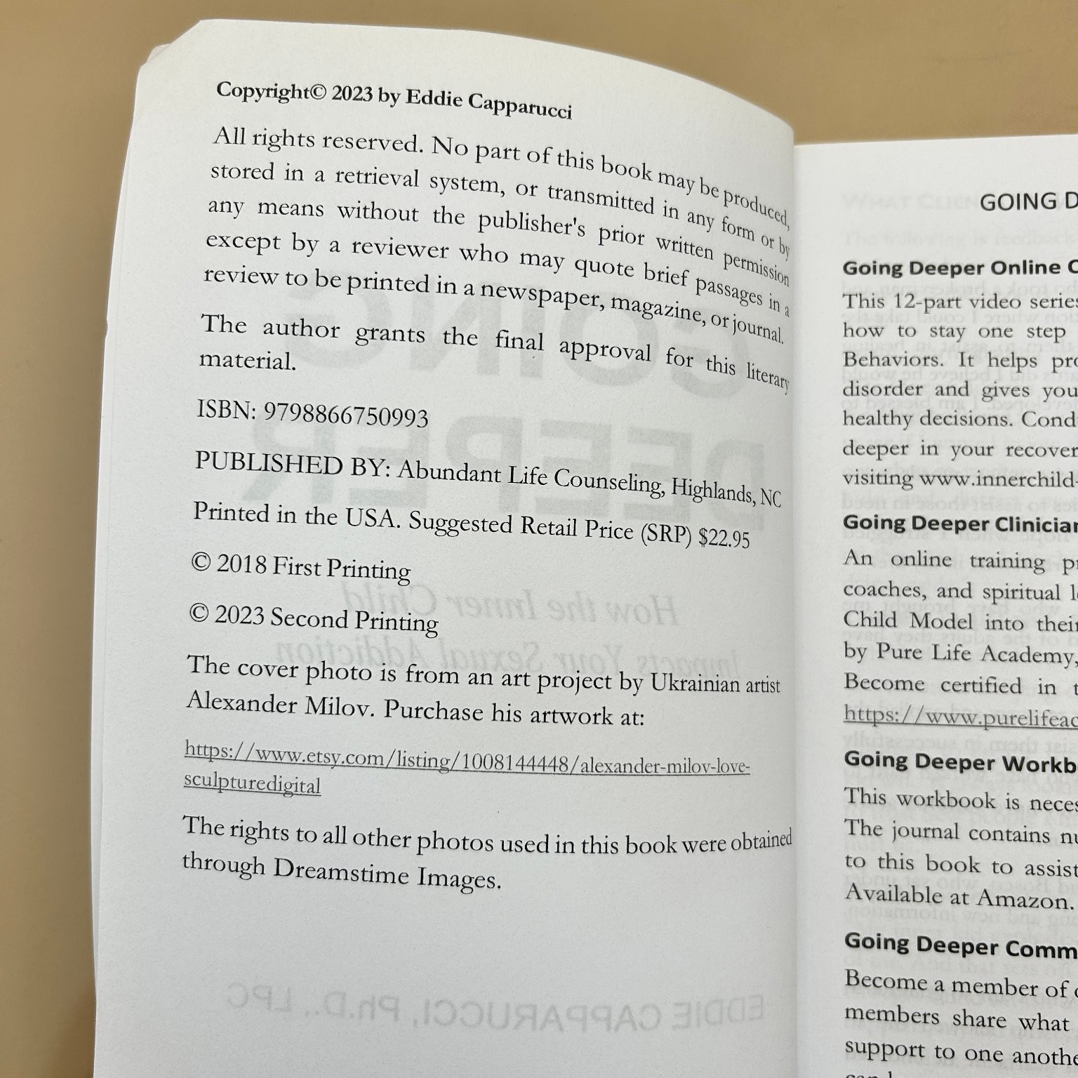 Going Deeper Eddie Capparucci PhD 2023 Second Edition Addiction Recovery