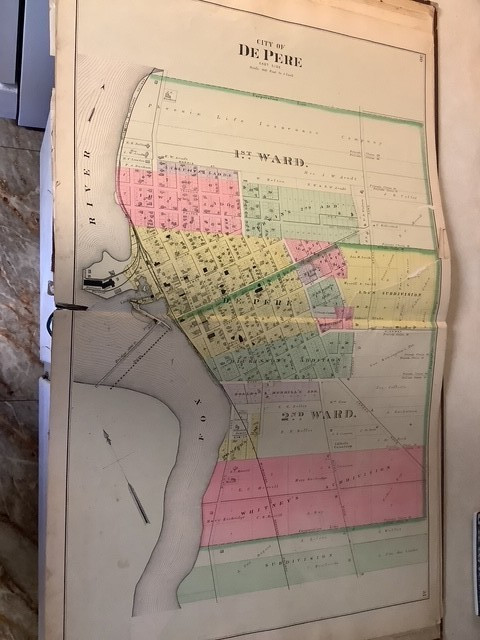 Wisconsin Atlas Plat Book Brown County 1889 History Color Maps Green Bay De Pere