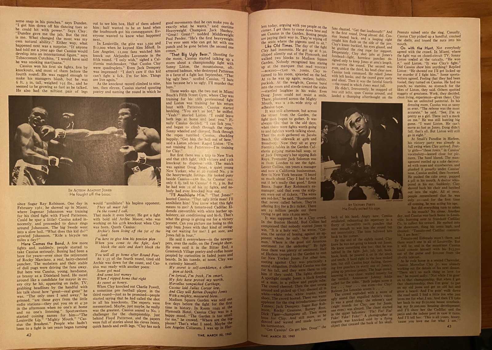 Time Magazine 1963 Cassius Marcellus Clay Muhammad Ali Boxing NO MAILING LABEL
